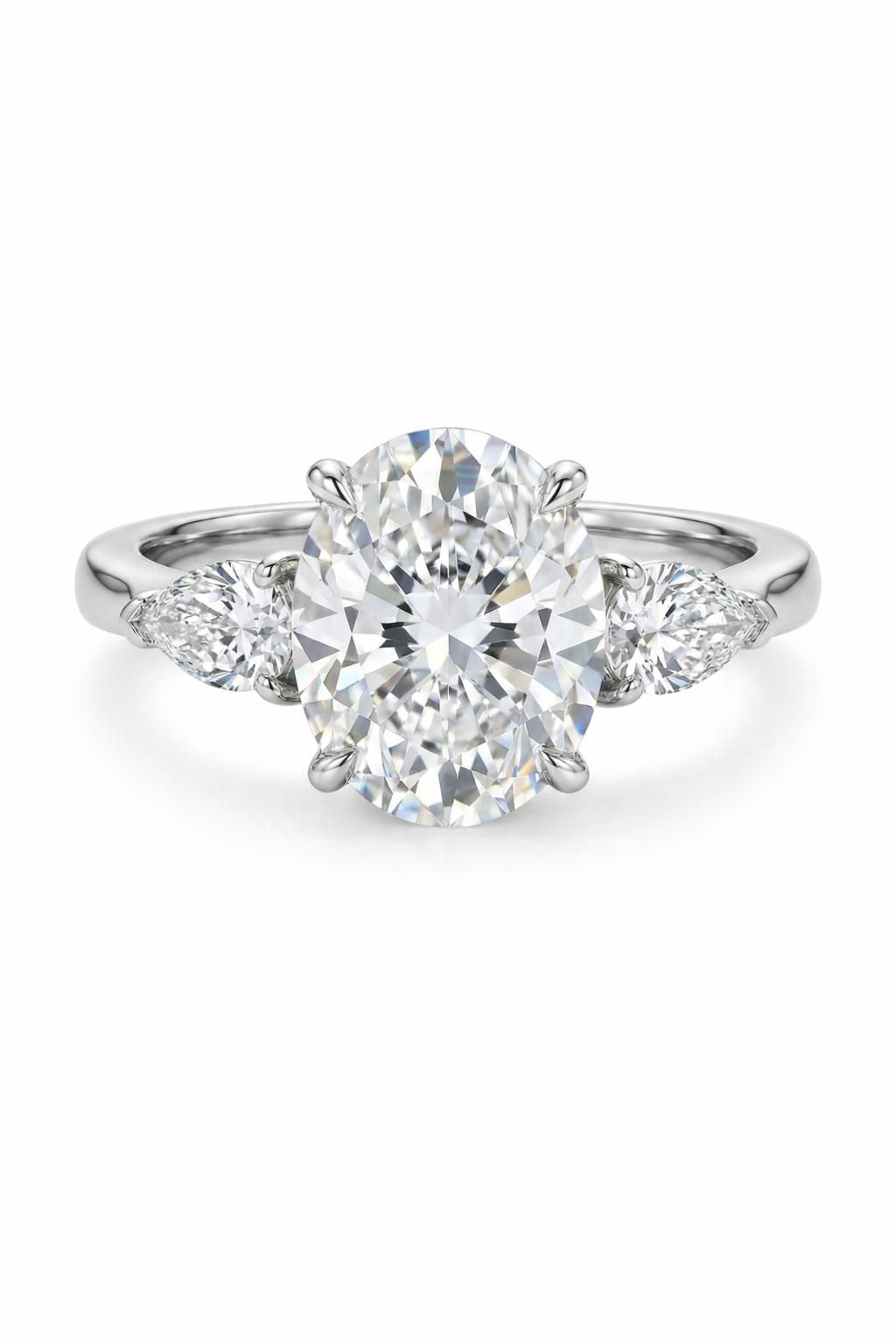 The Grace | Oval & Pear Three-Stone Ring