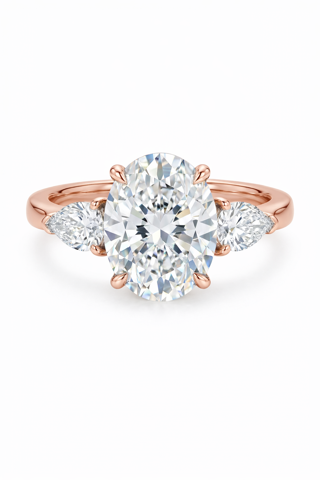 The Grace | Oval & Pear Three-Stone Ring