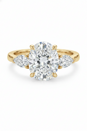 The Grace | Oval & Pear Three-Stone Ring