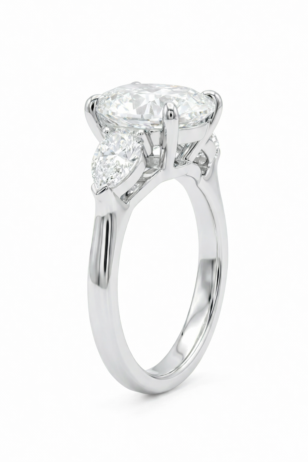 The Grace | Oval & Pear Three-Stone Ring