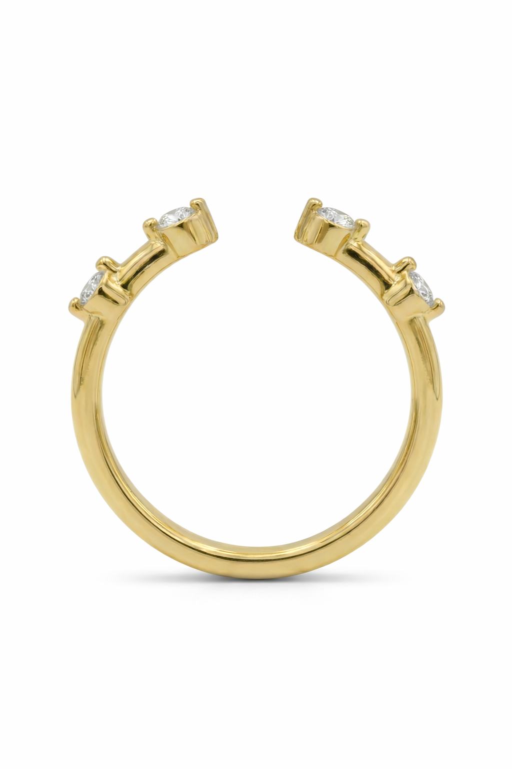 The Dewdrop | Floating Diamond Open Cuff