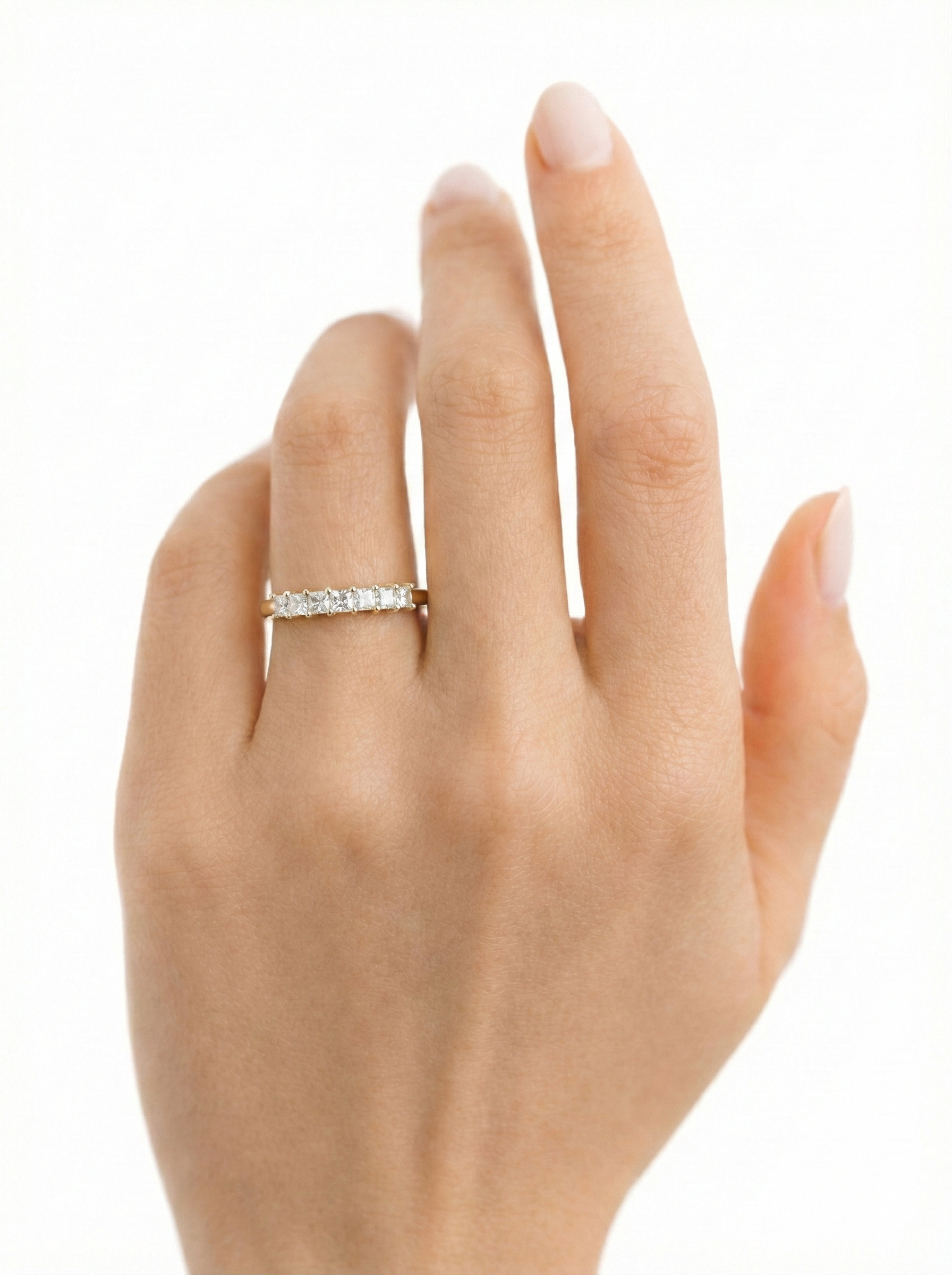 The Domino | Princess Cut Eternity Band