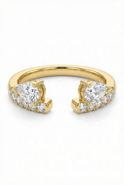 The Trinity | Pear Diamond Open Cuff