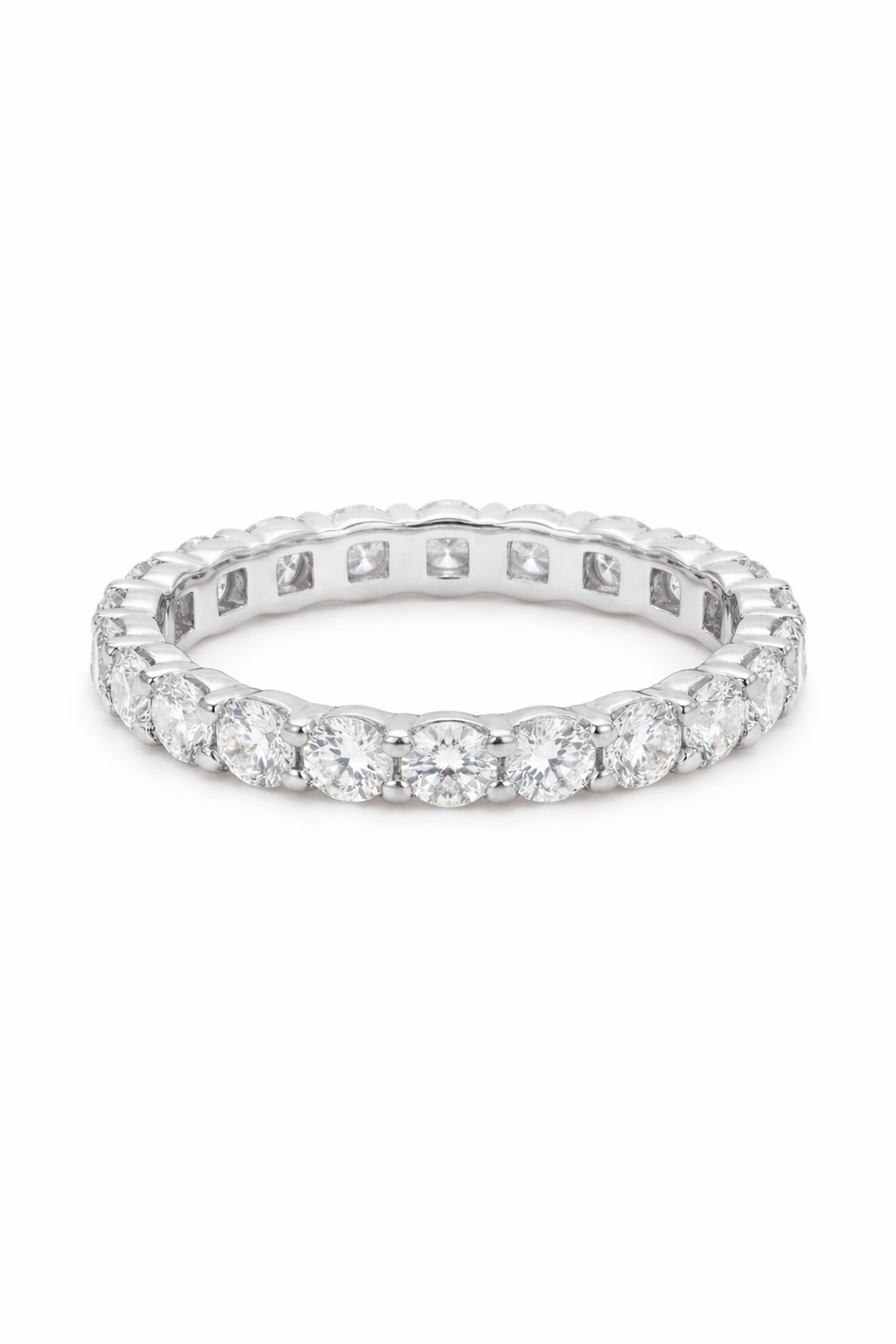 The Line | Round Brilliant Eternity Band