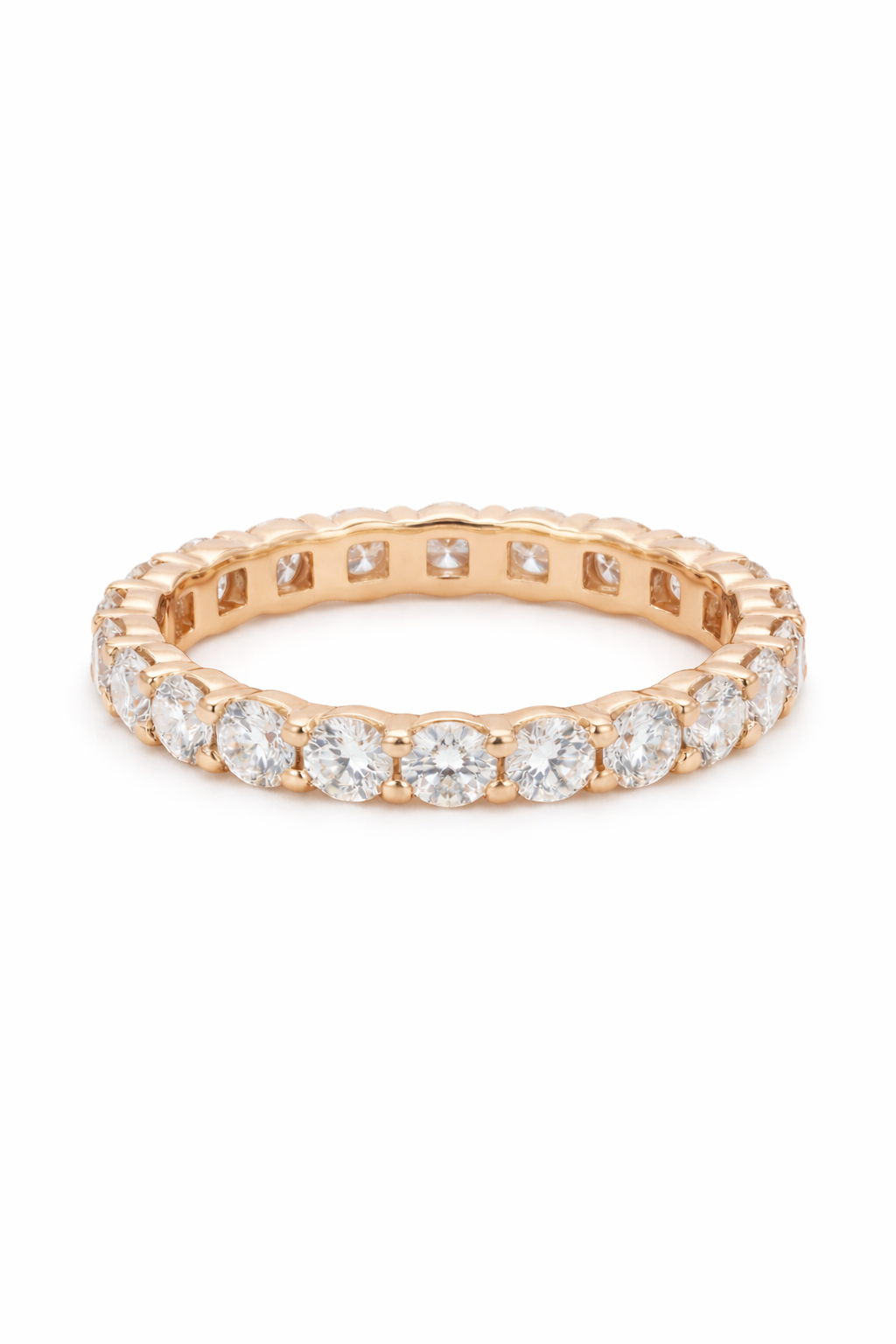 The Line | Round Brilliant Eternity Band