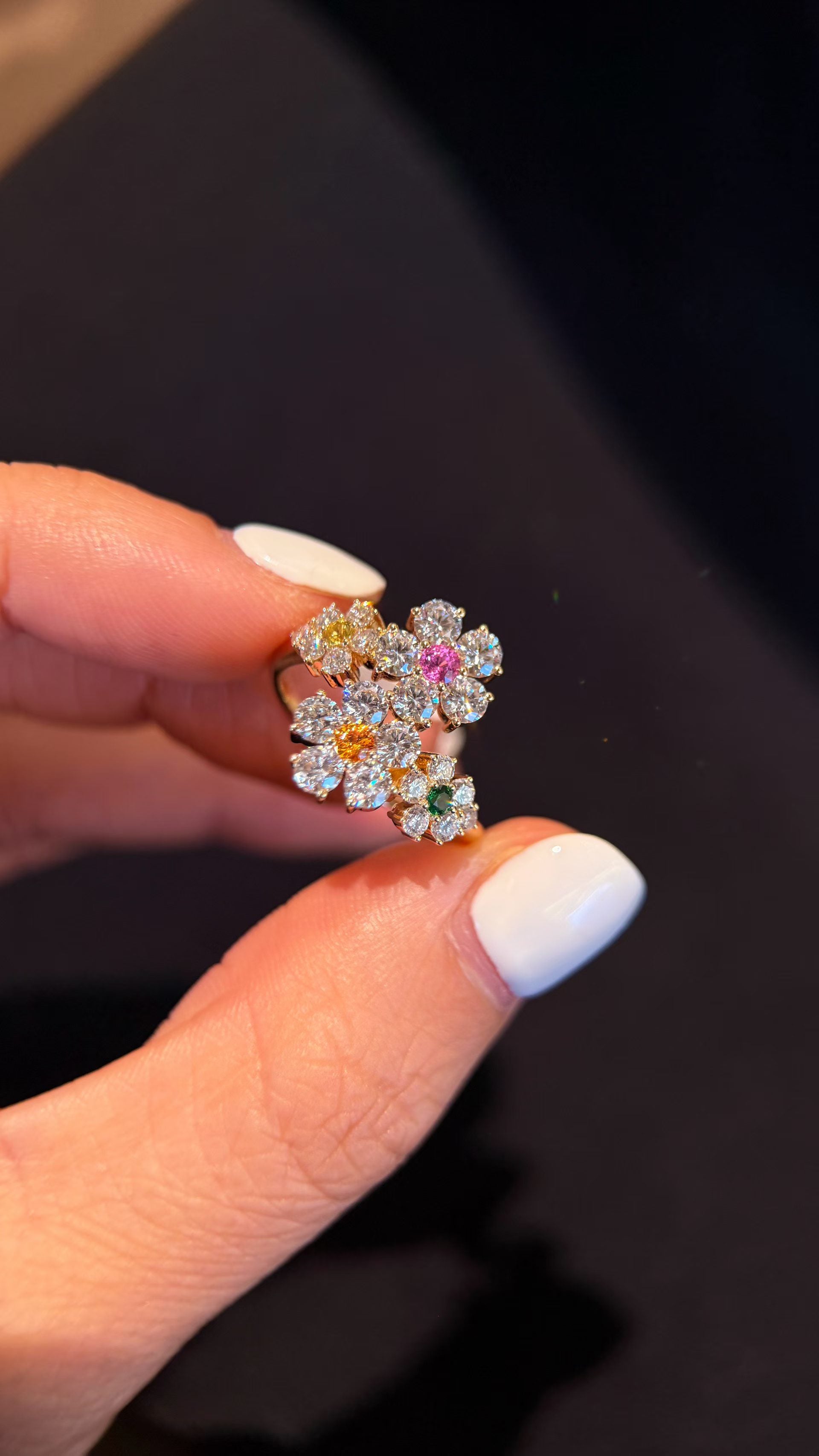 The Bouquet | Natural Multi-Gem Floral Cluster Ring