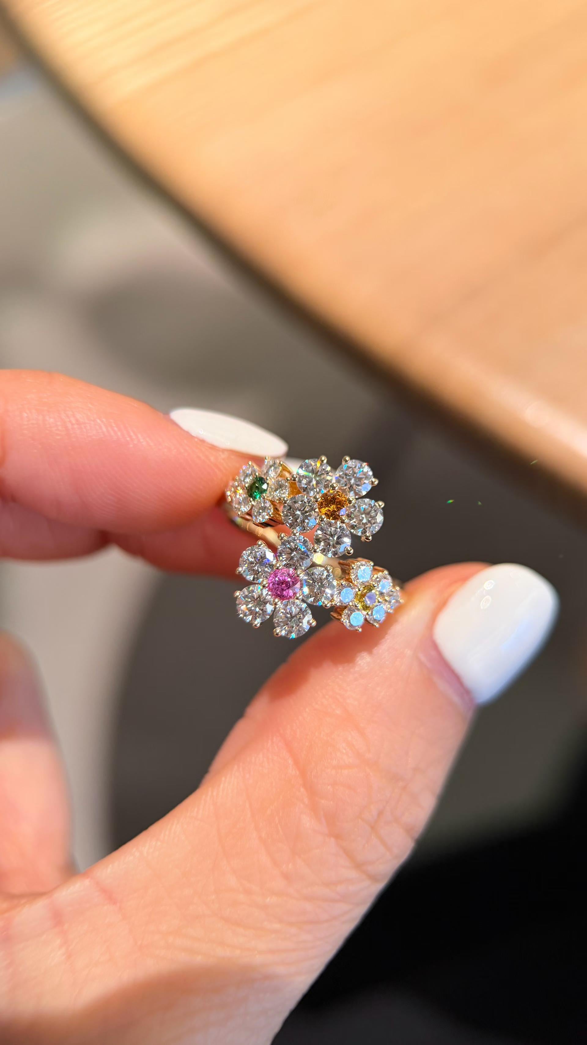 The Bouquet | Natural Multi-Gem Floral Cluster Ring