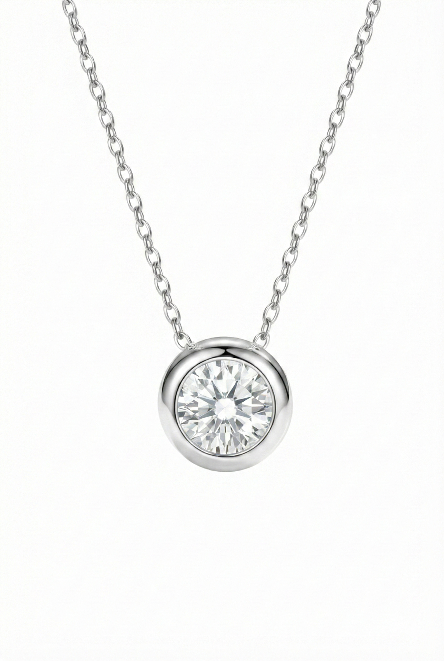 The Bubble | Bezel Set Solitaire Necklace