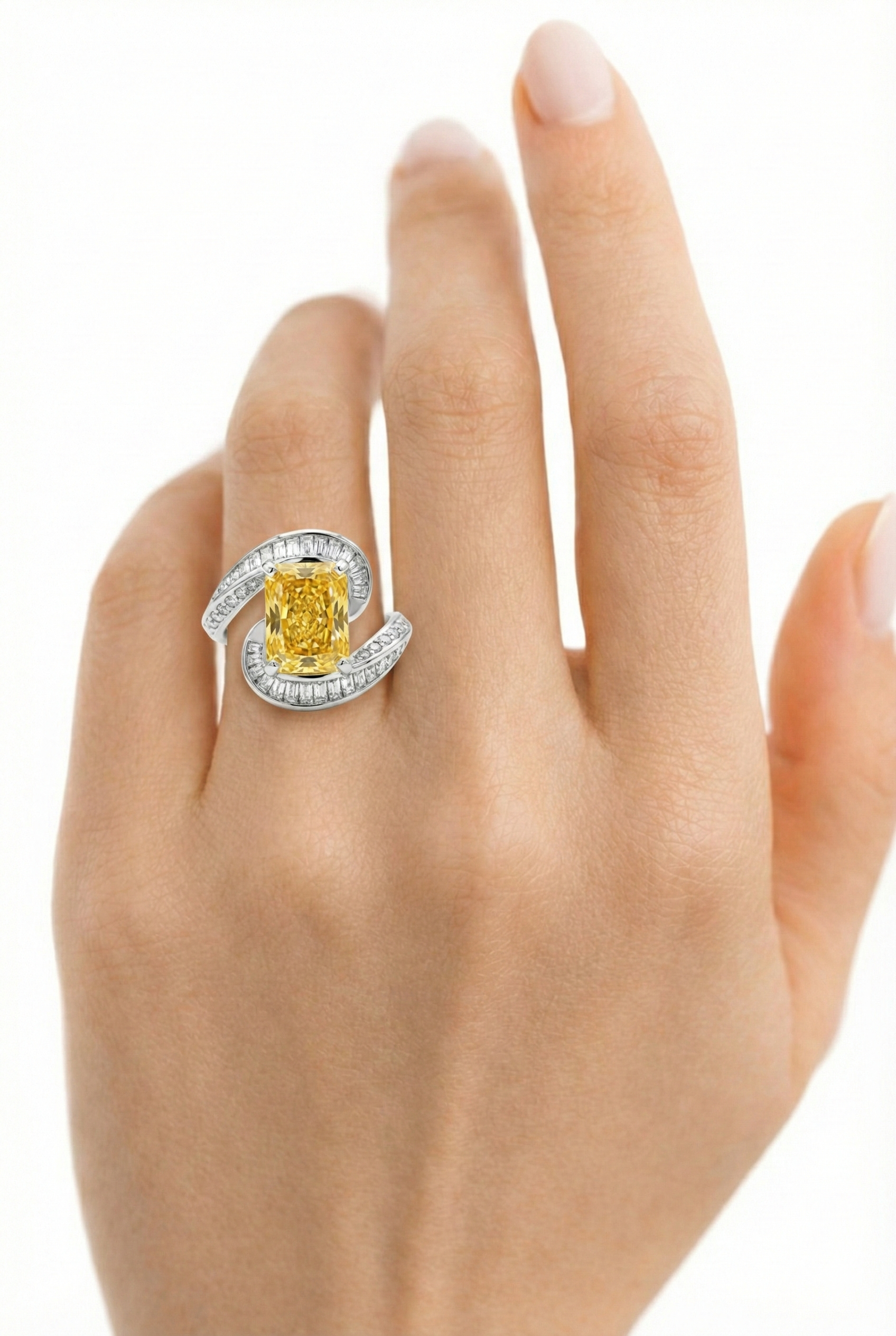 The Ascent | 5-Carat Radiant Yellow Diamond Ring