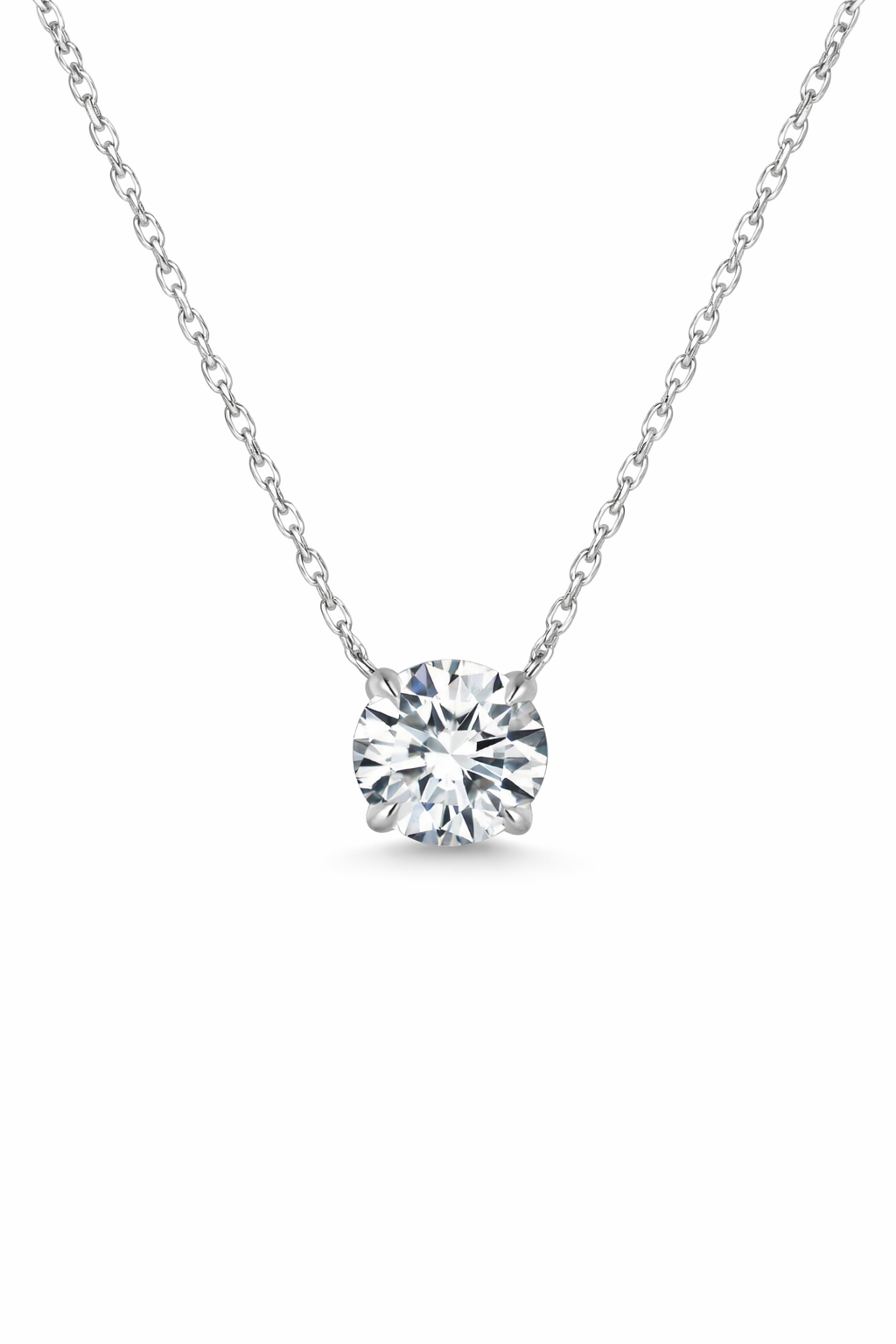 The Sol | Round Brilliant Solitaire Necklace