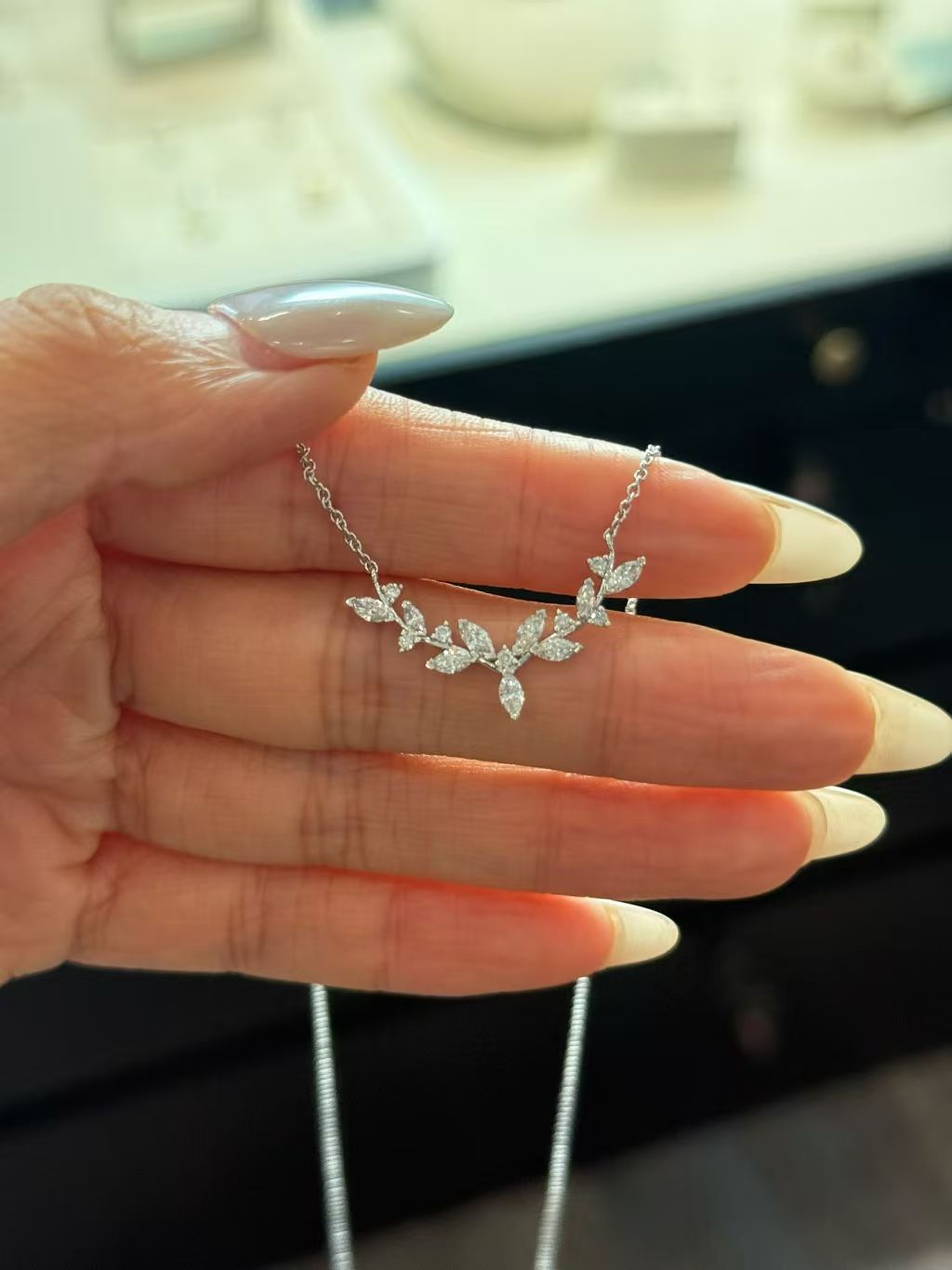The Sylvan | Antlered Marquise Cluster Necklace