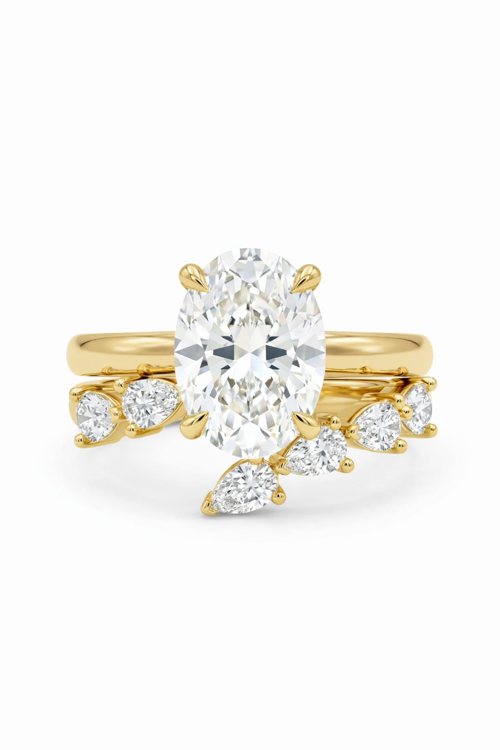 The Fern | Pear-Cut Cluster Enhancer Ring