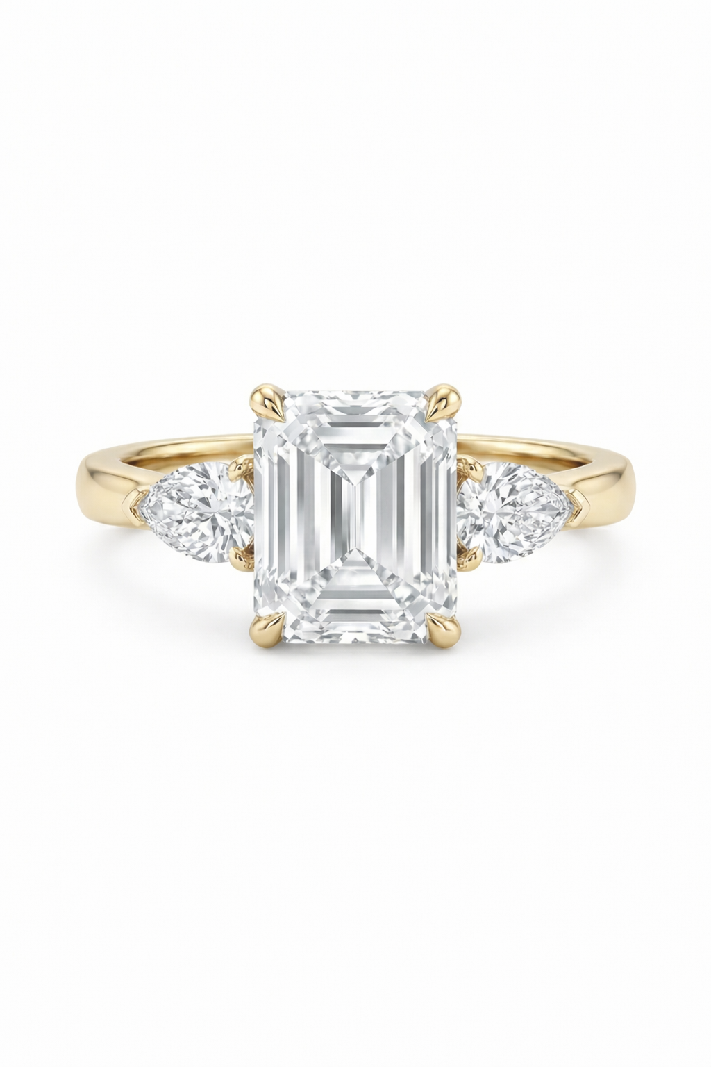 The Martini | Emerald & Pear Three-Stone Ring