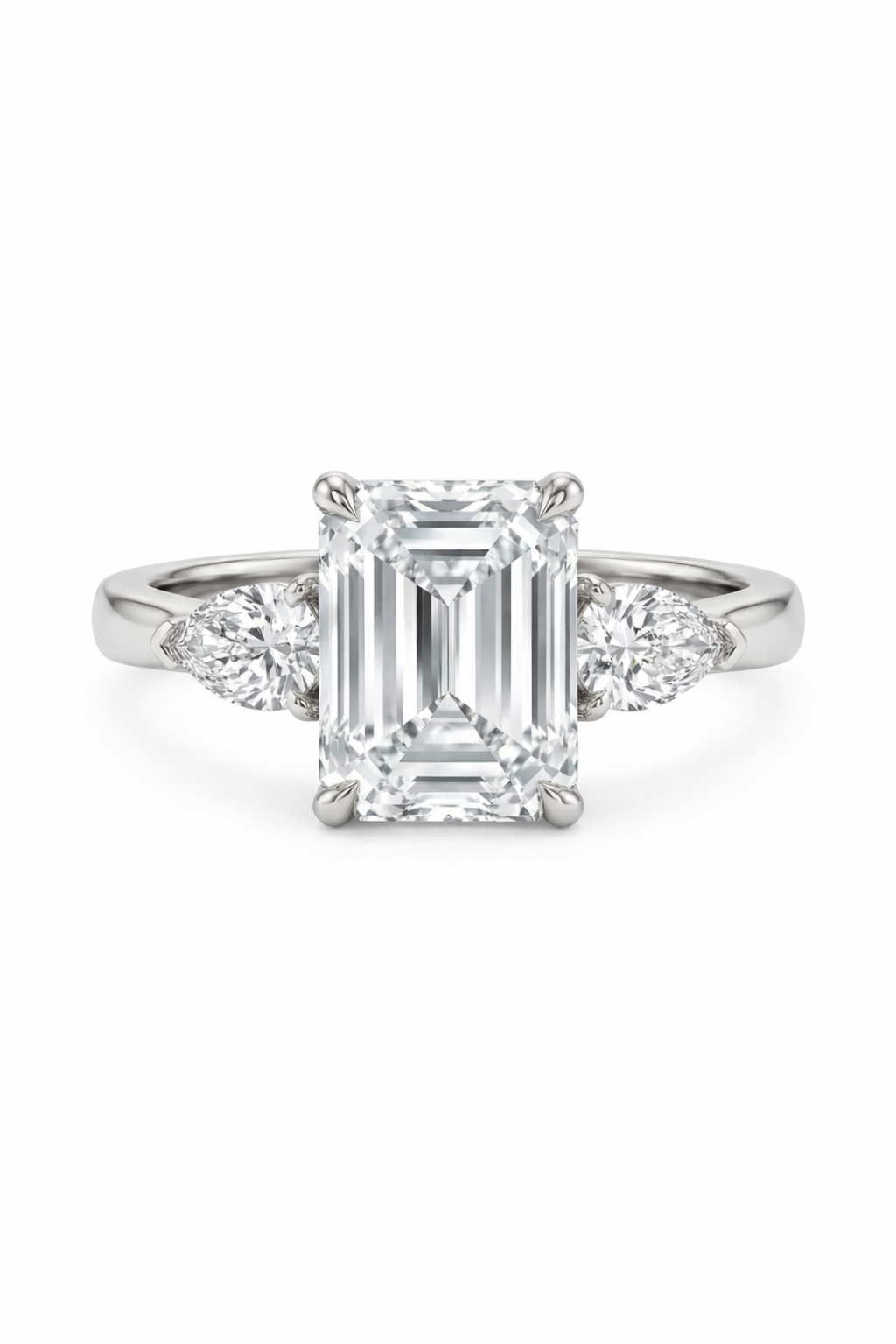 The Martini | Emerald & Pear Three-Stone Ring