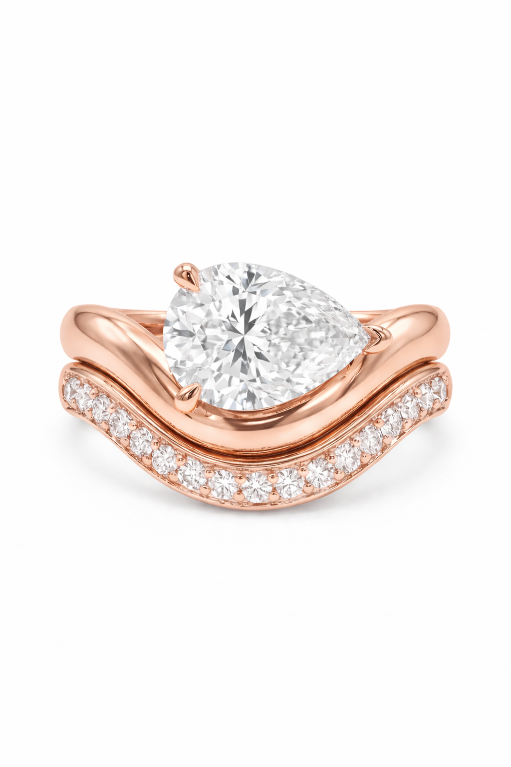 The Cove | Curved Pear Diamond Set