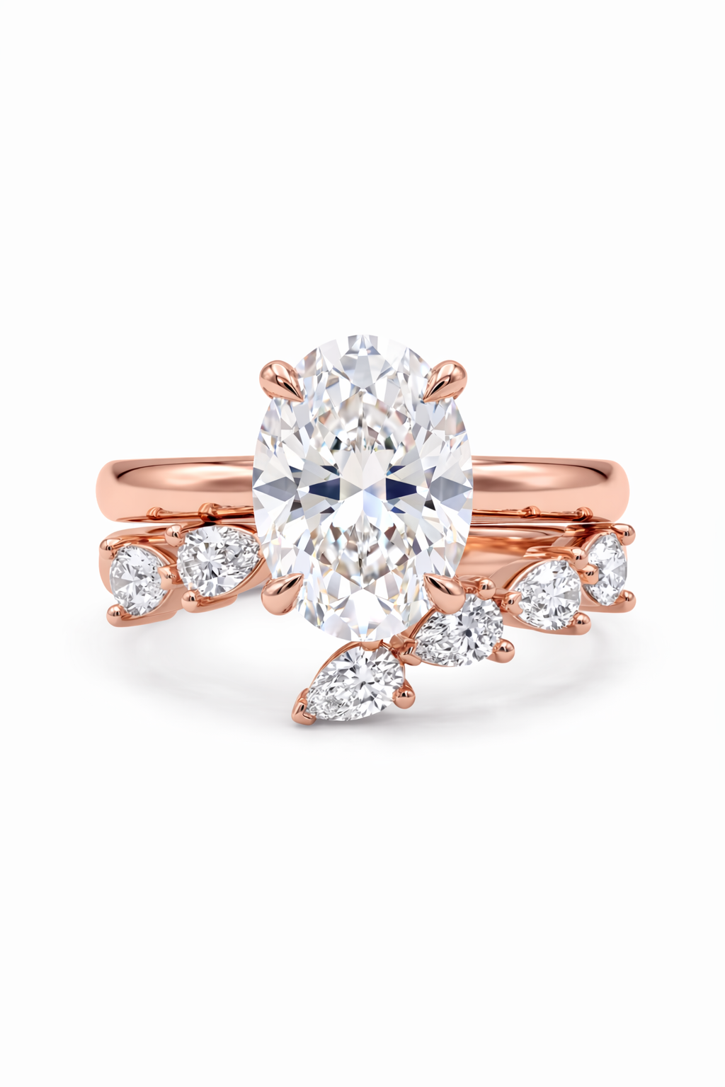 The Fern | Pear-Cut Cluster Enhancer Ring