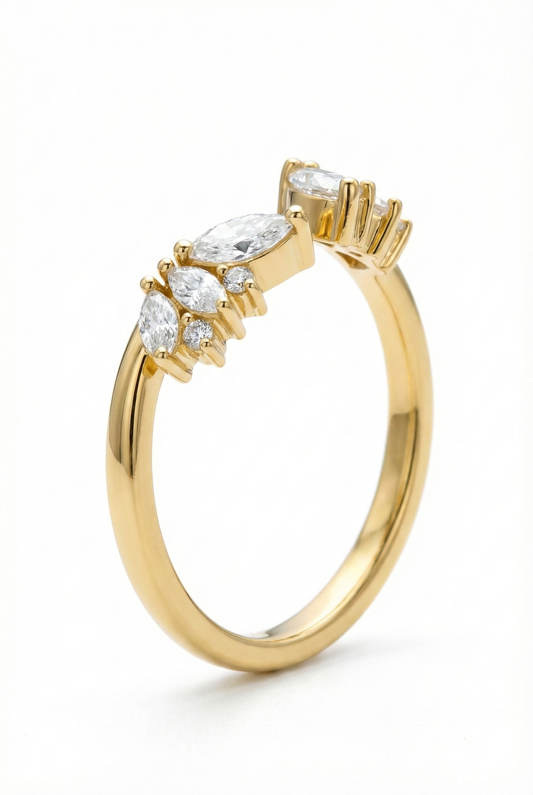 The Plume | Marquise Diamond Open Cuff