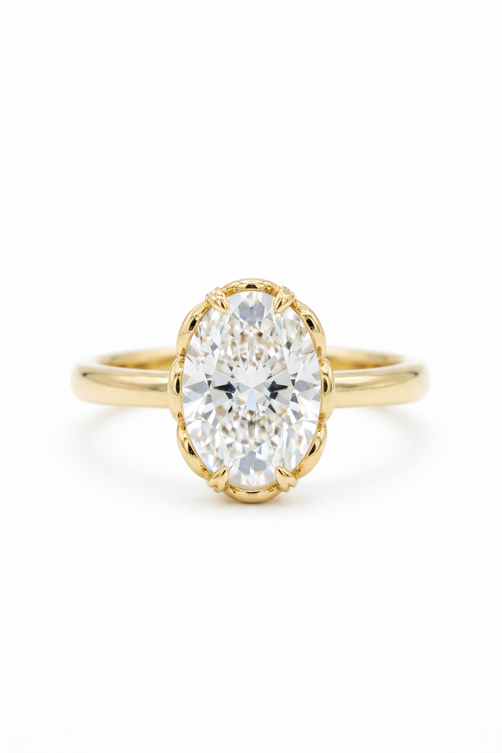 The Muse | Oval Cut Hidden Halo Ring