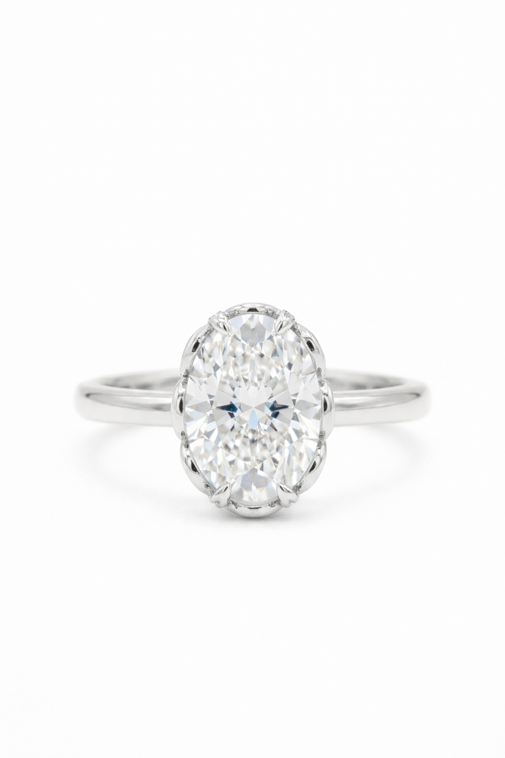 The Muse | Oval Cut Hidden Halo Ring
