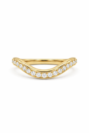 The Shore | Curved Pavé Diamond Band