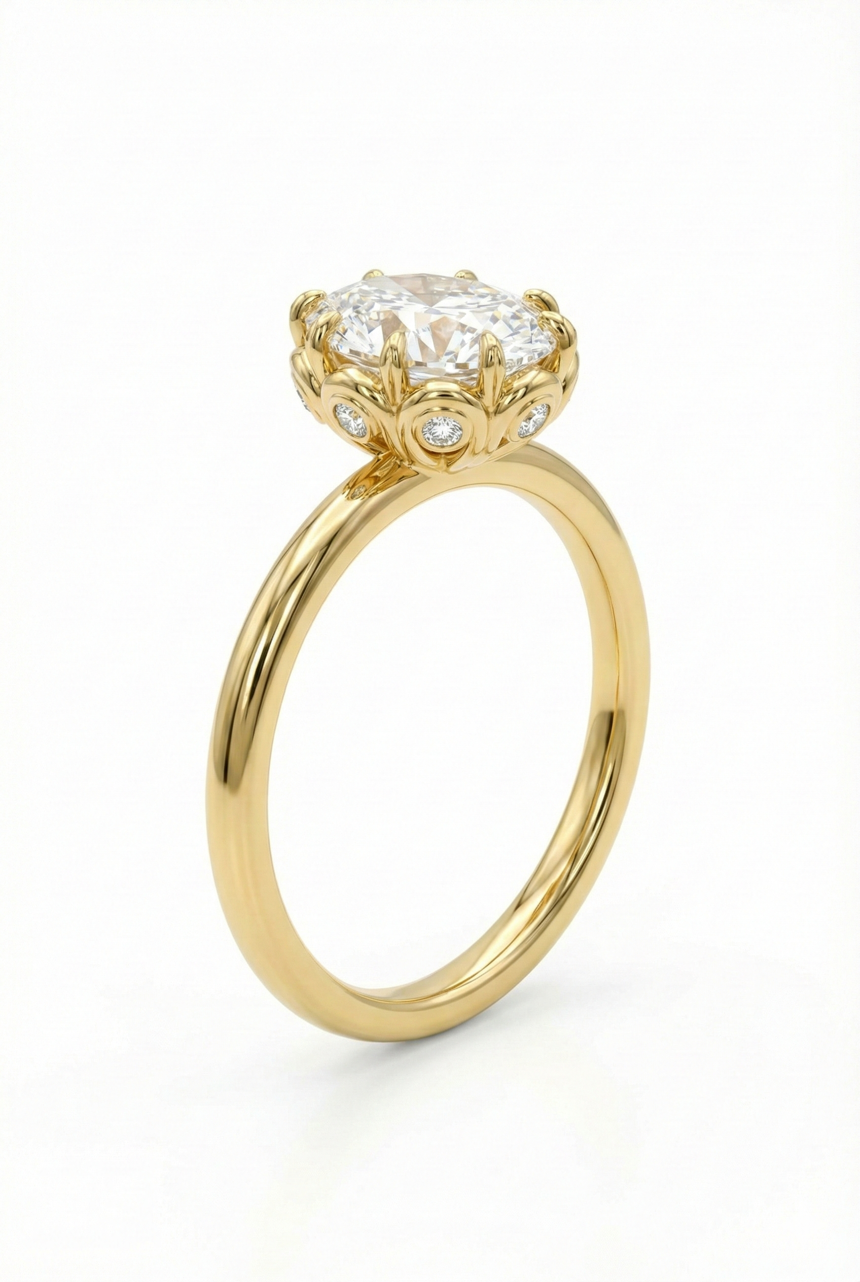 The Muse | Oval Cut Hidden Halo Ring