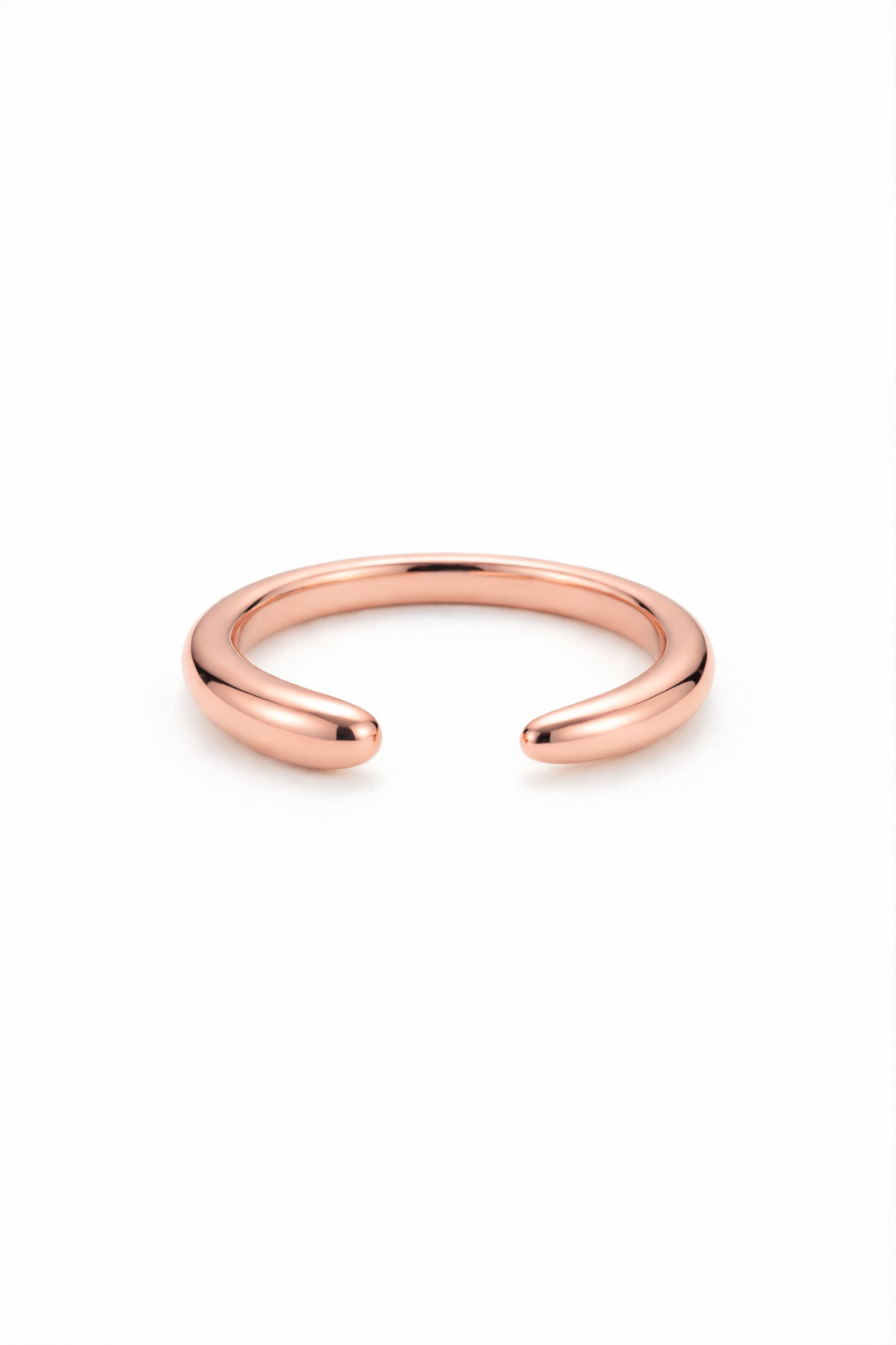 The Crescent | Plain Gold Open Cuff