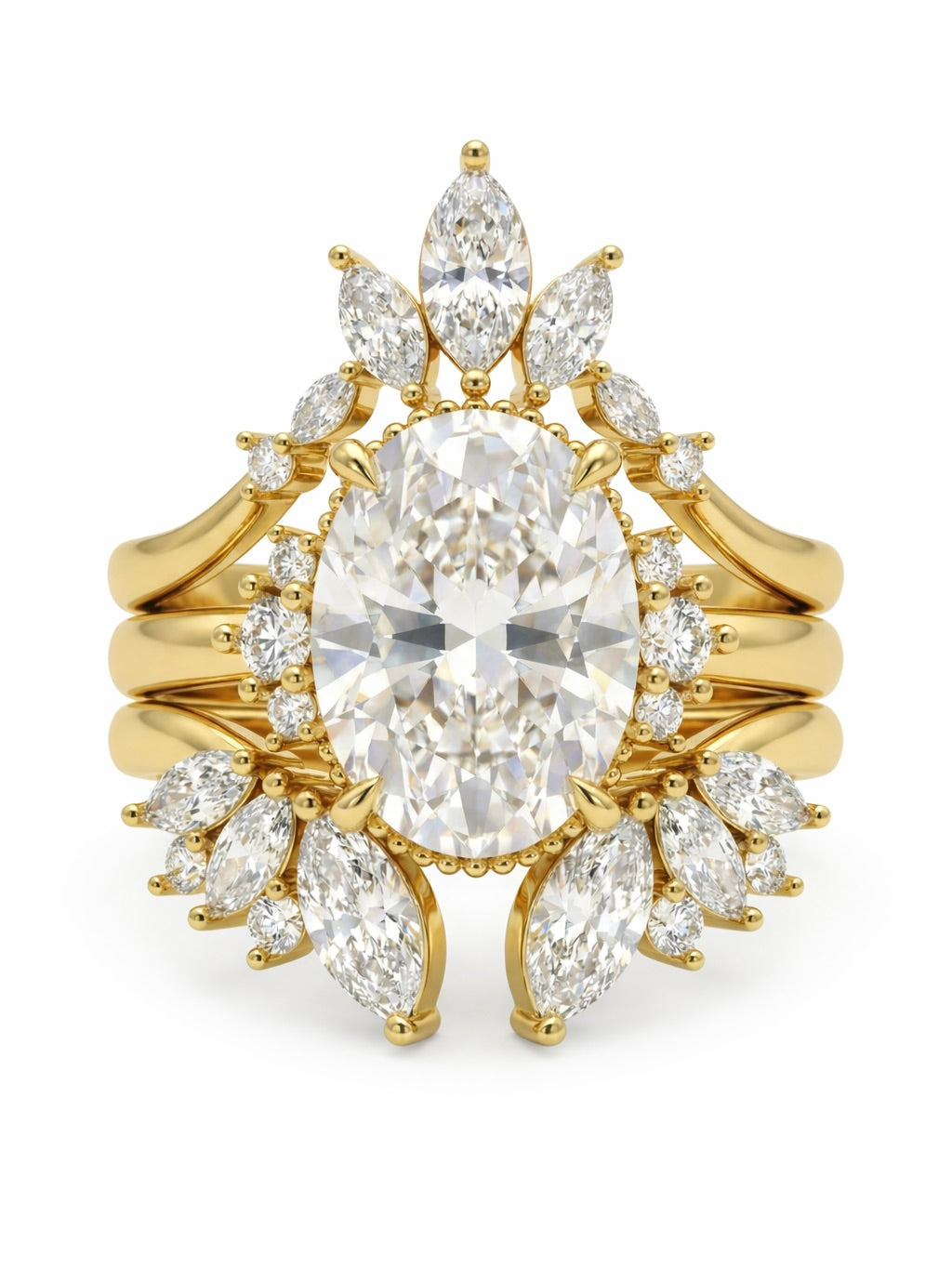 The Phoenix Stack | Marquise Wing & Oval Solitaire