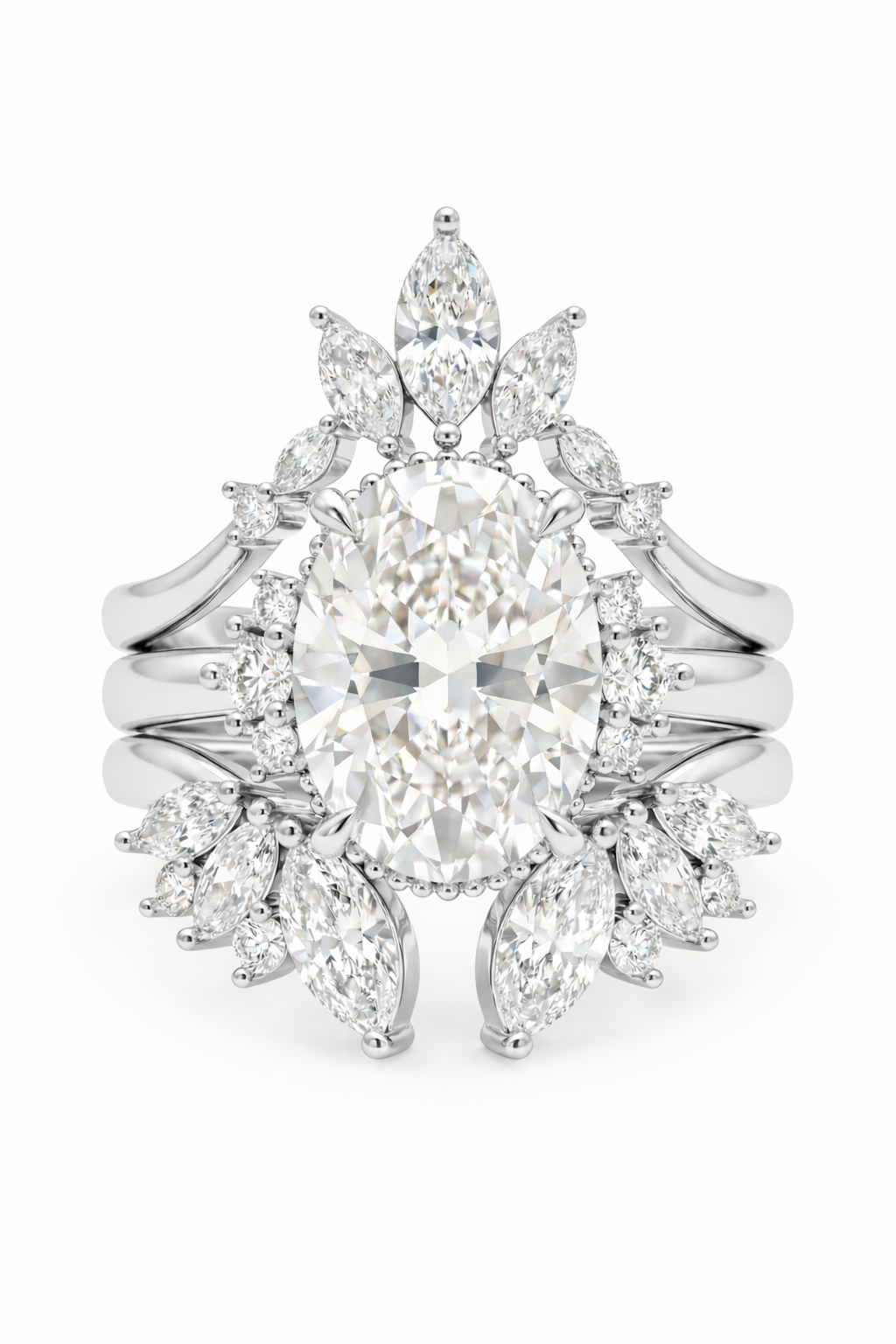 The Phoenix Stack | Marquise Wing & Oval Solitaire