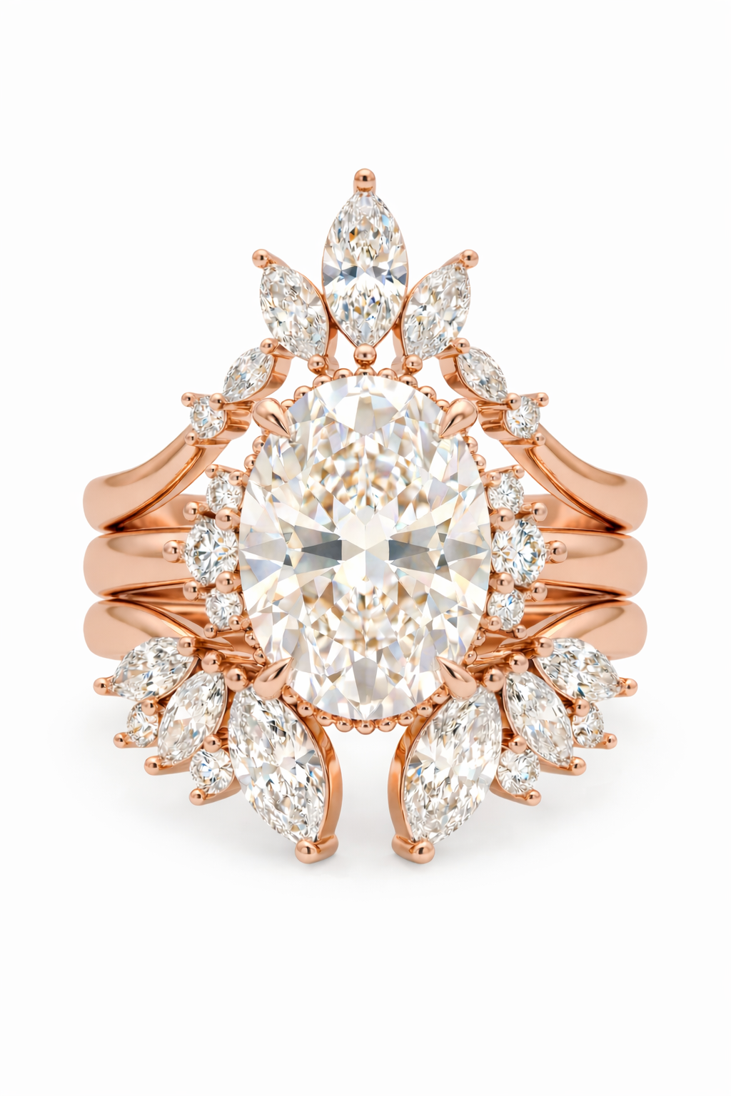 The Phoenix Stack | Marquise Wing & Oval Solitaire