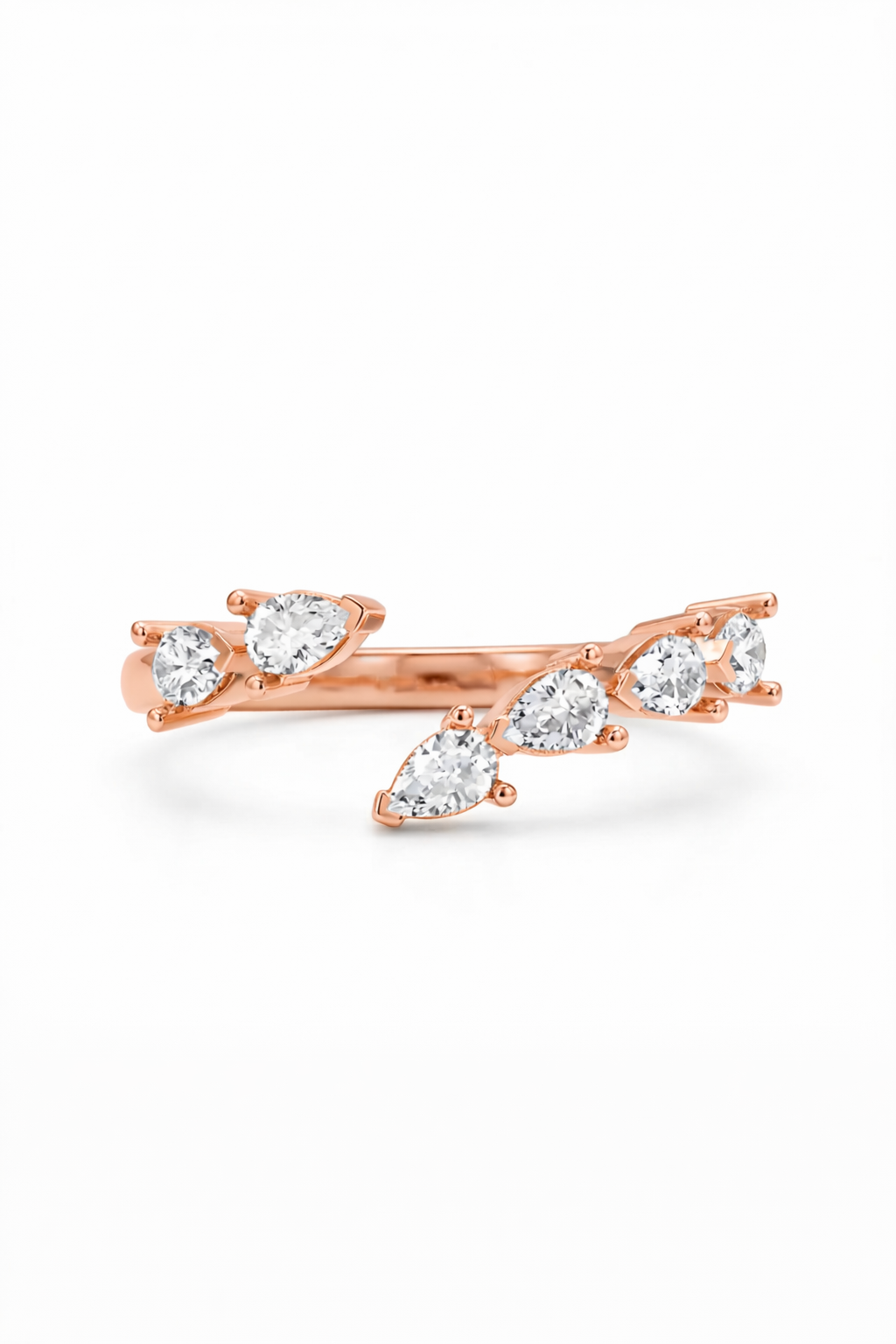 The Willow | Open Pear-Cut Enhancer Ring
