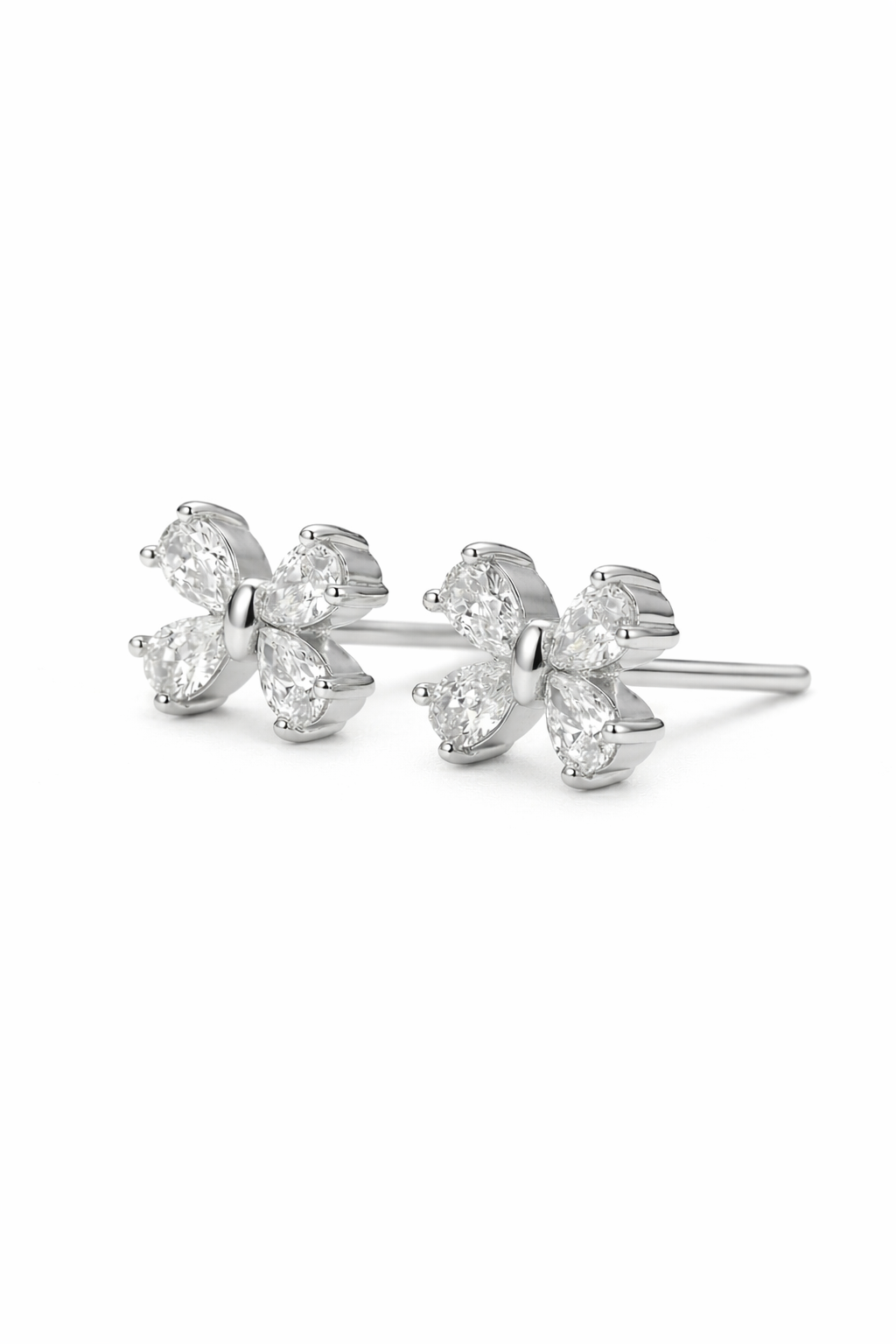 The Flutter | Pear-Cut Diamond Butterfly Studs