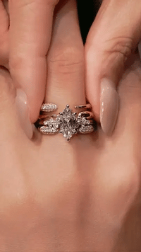 The Artemis | Marquise Solitaire & Sculptural Wing Suite