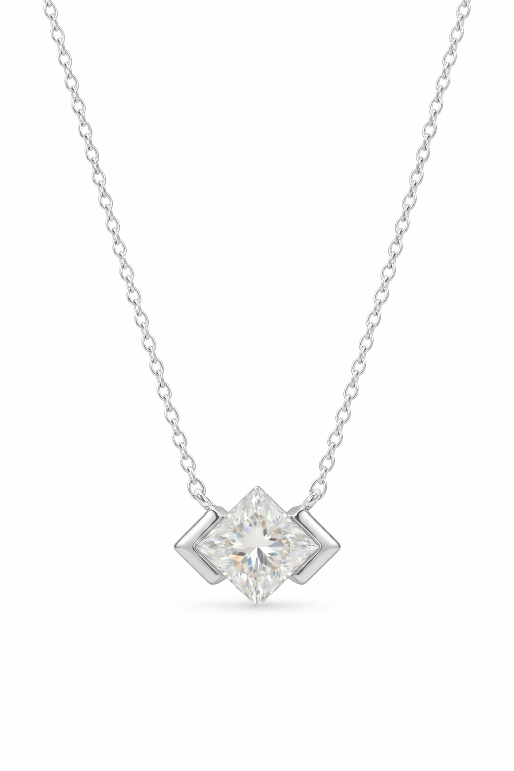 The Kite | Lozenge-Set Princess Cut Necklace
