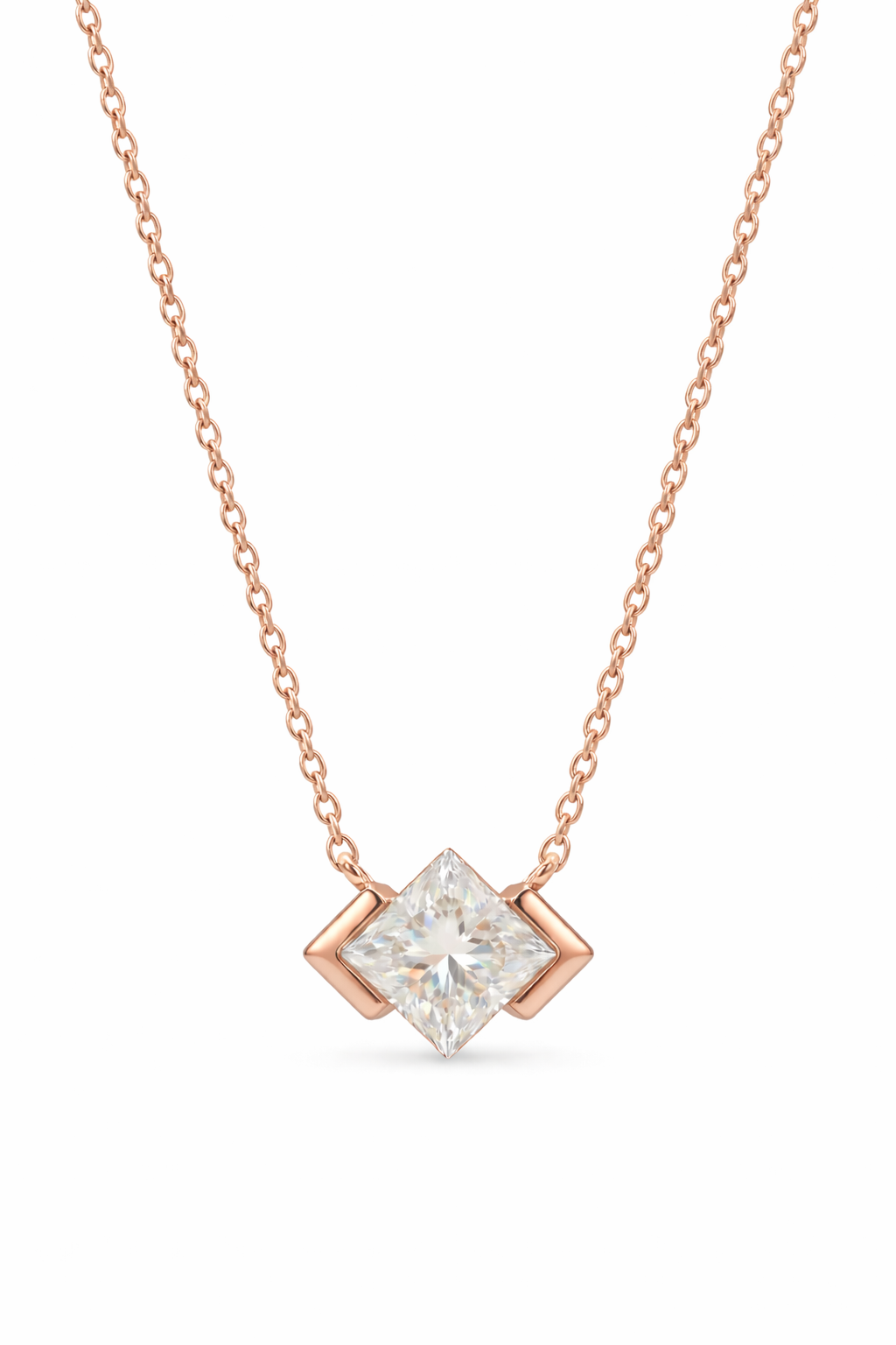 The Kite | Lozenge-Set Princess Cut Necklace