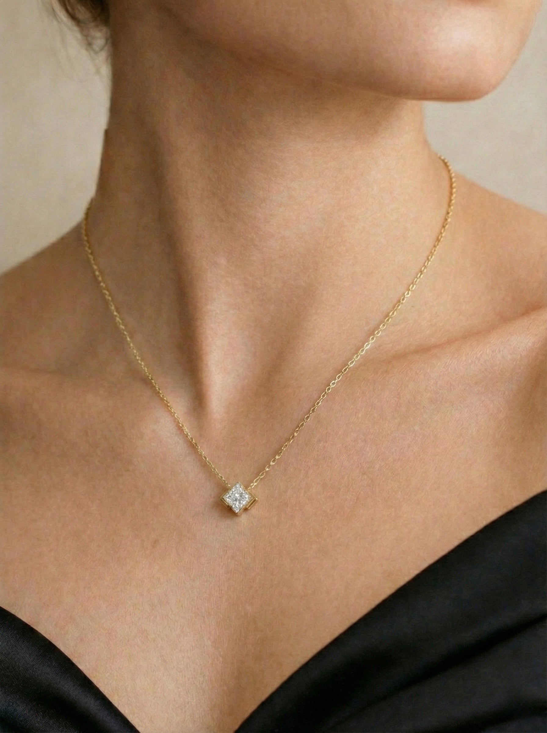 The Kite | Lozenge-Set Princess Cut Necklace