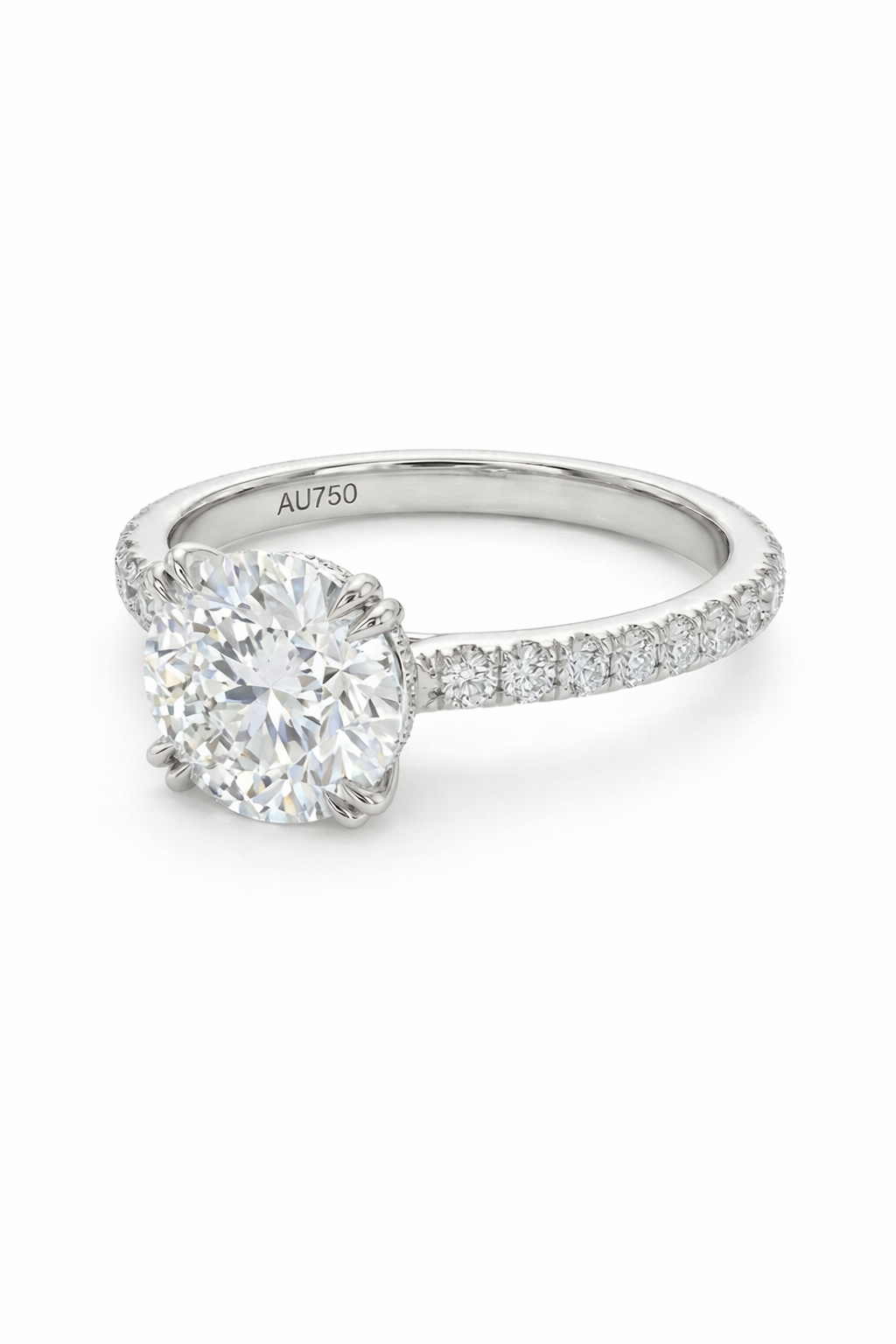 The Stella | Round Brilliant Hidden Halo Ring