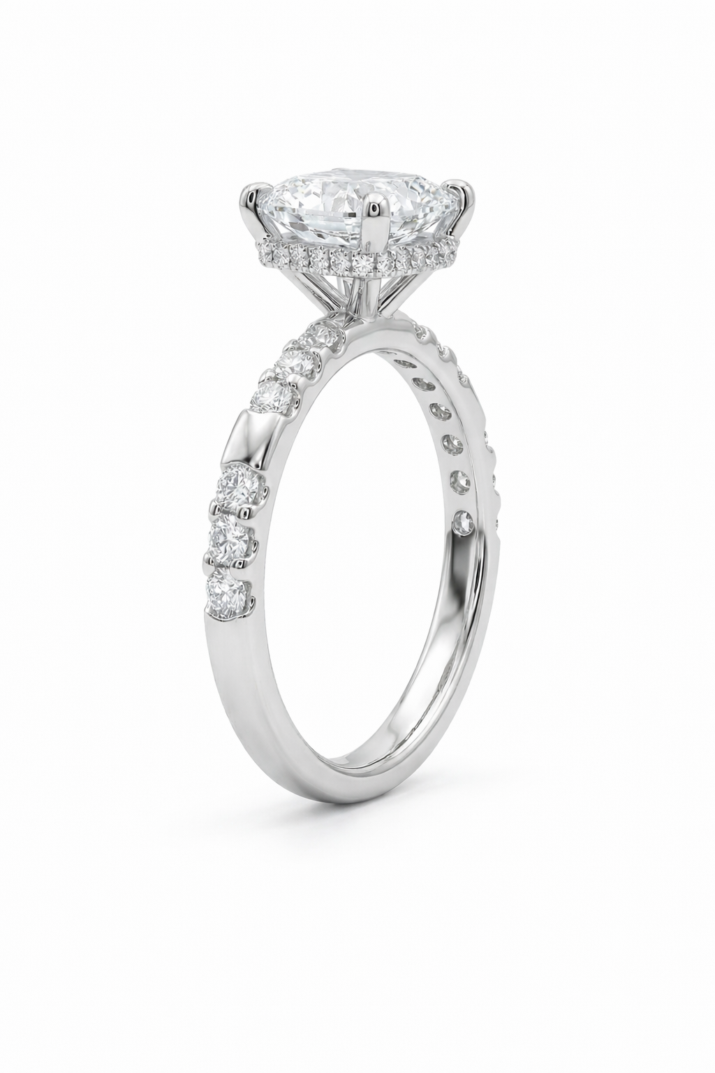 The Duchess | Princess Cut Hidden Halo Ring