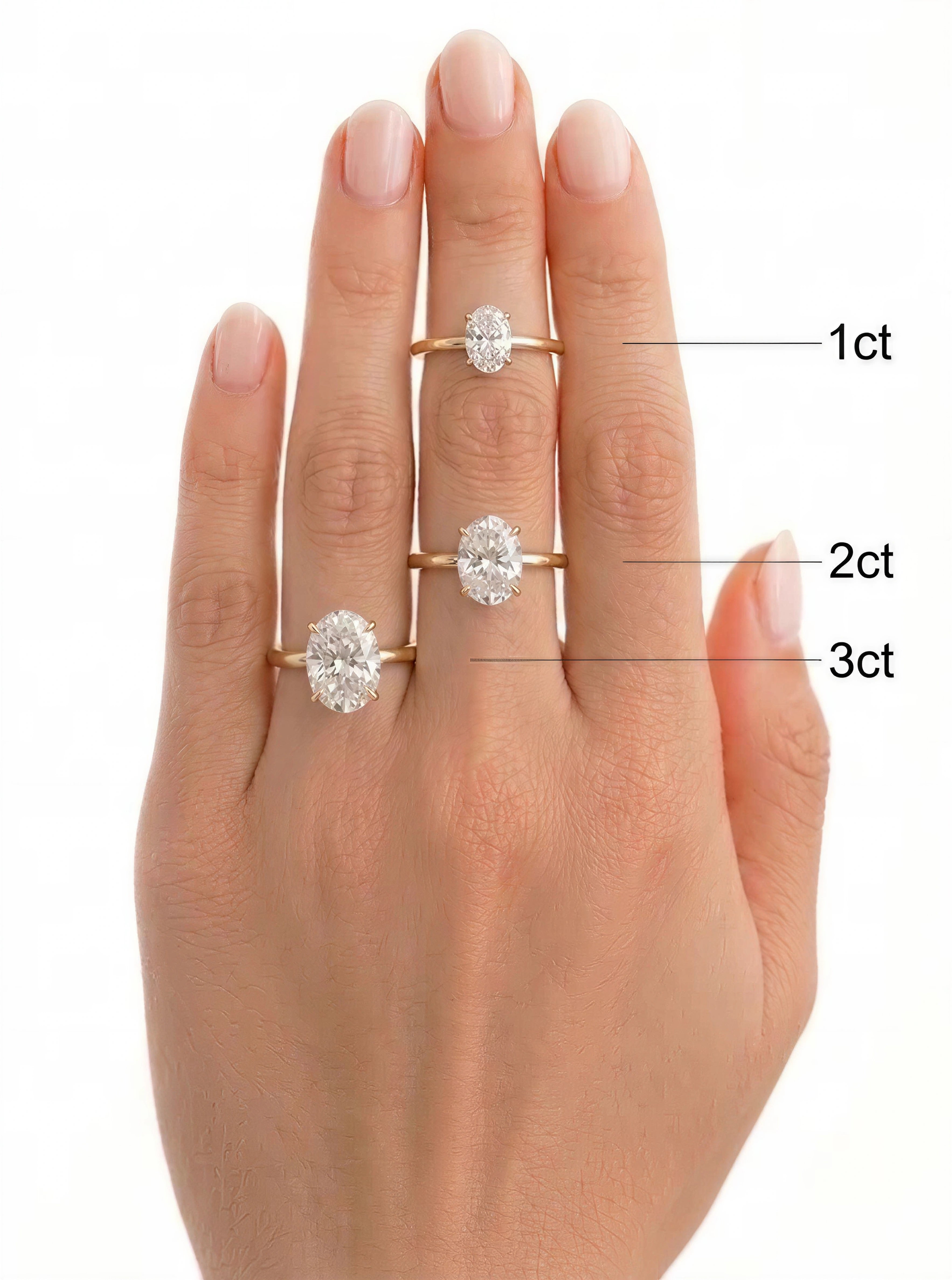The Oval Cluster | Oval Diamond Engagement Ring with Cluster Side Stones
