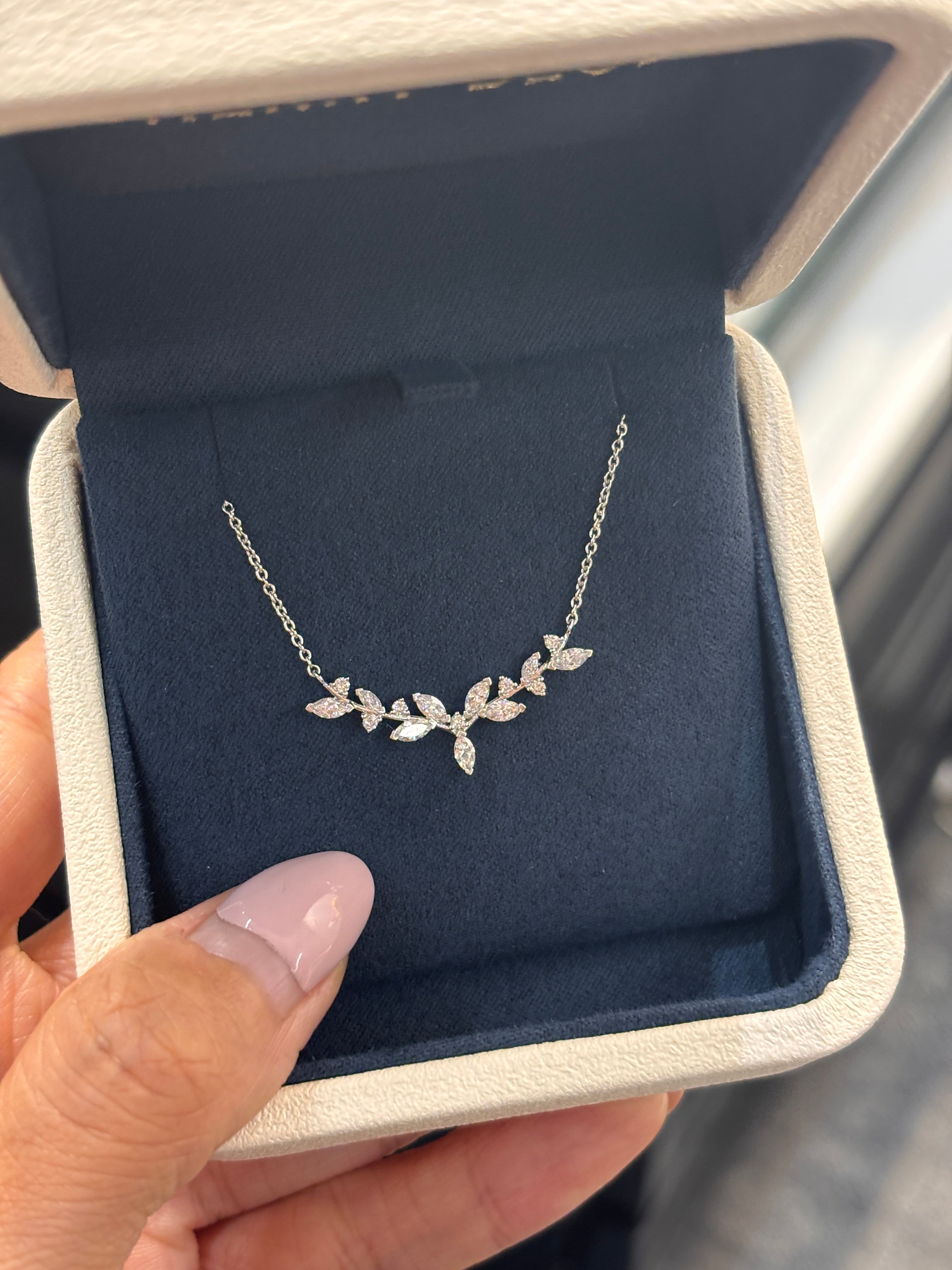 The Sylvan | Antlered Marquise Cluster Necklace