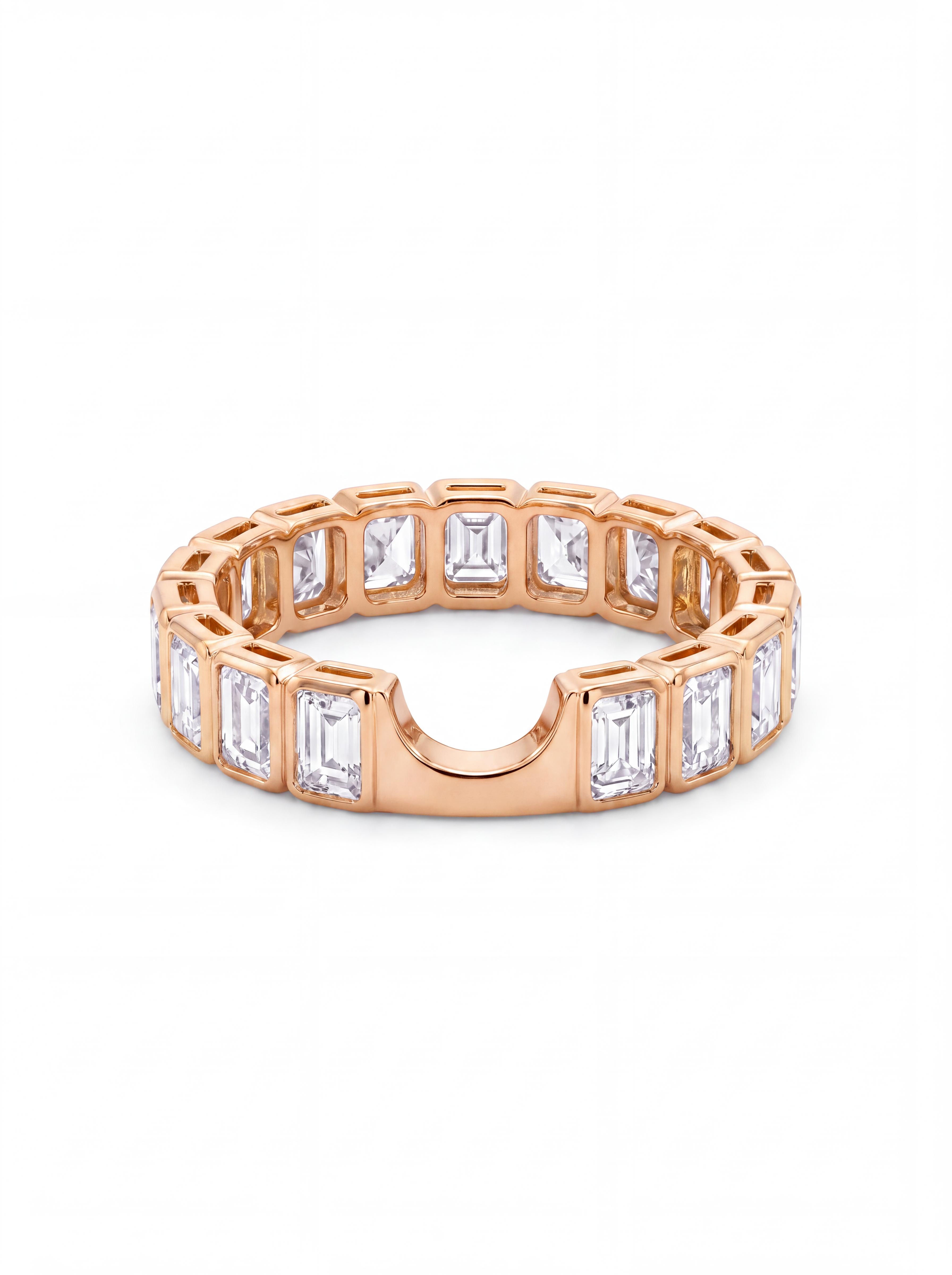 The Notched Emerald | Zero-Gap Solitaire Companion Nesting Band