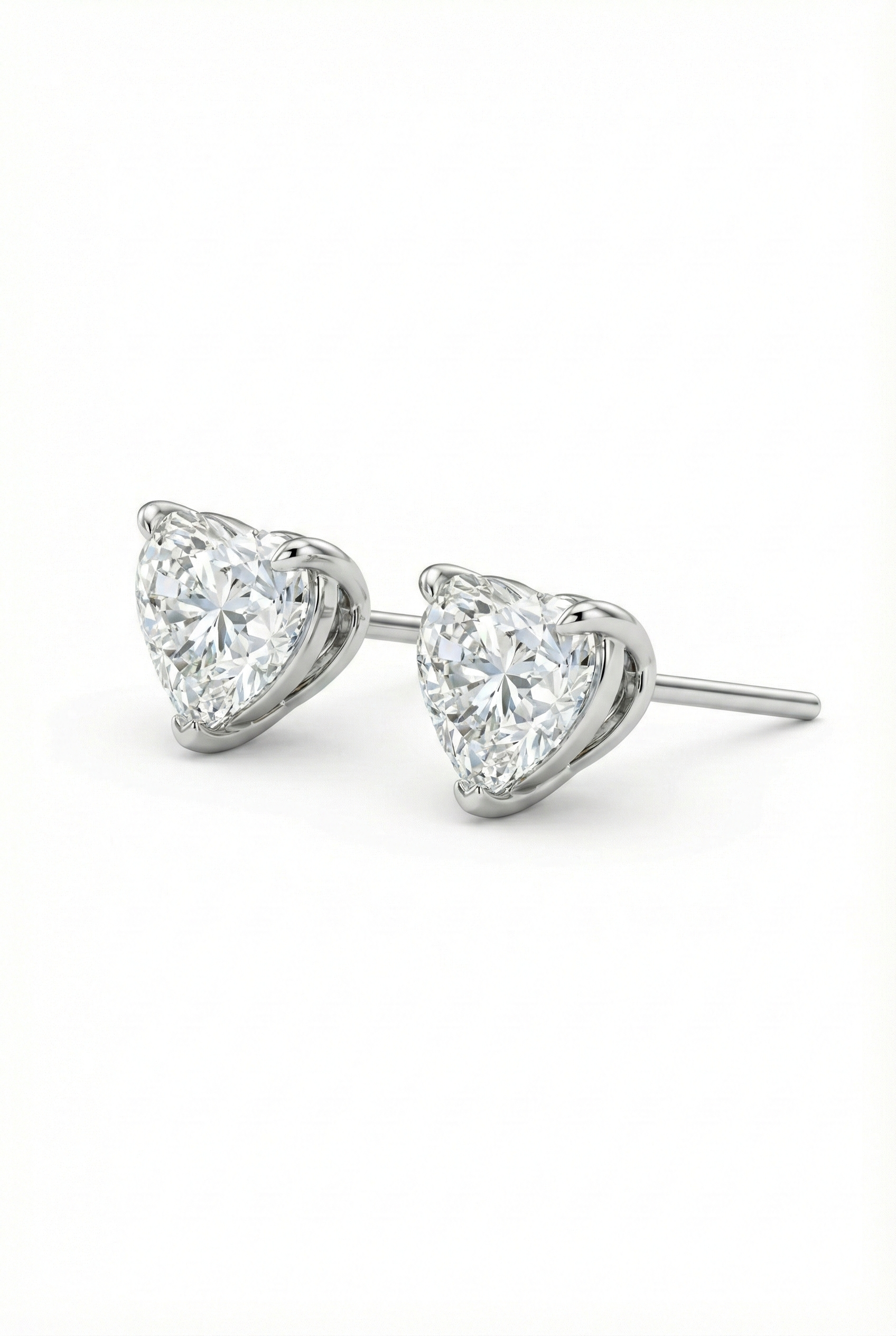 The Cupid | Flawless Heart-Cut Studs
