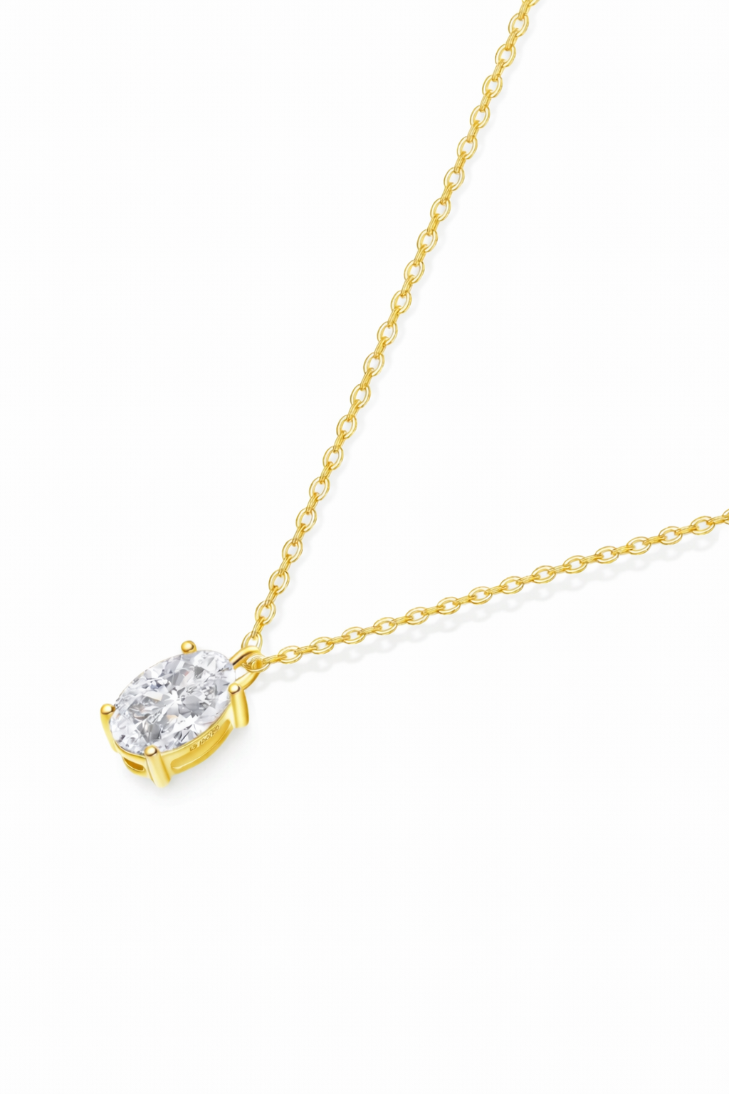 The Mirror | Oval Solitaire Necklace