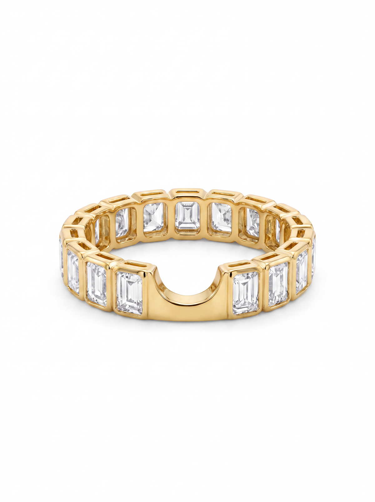 The Notched Emerald | Zero-Gap Solitaire Companion Nesting Band