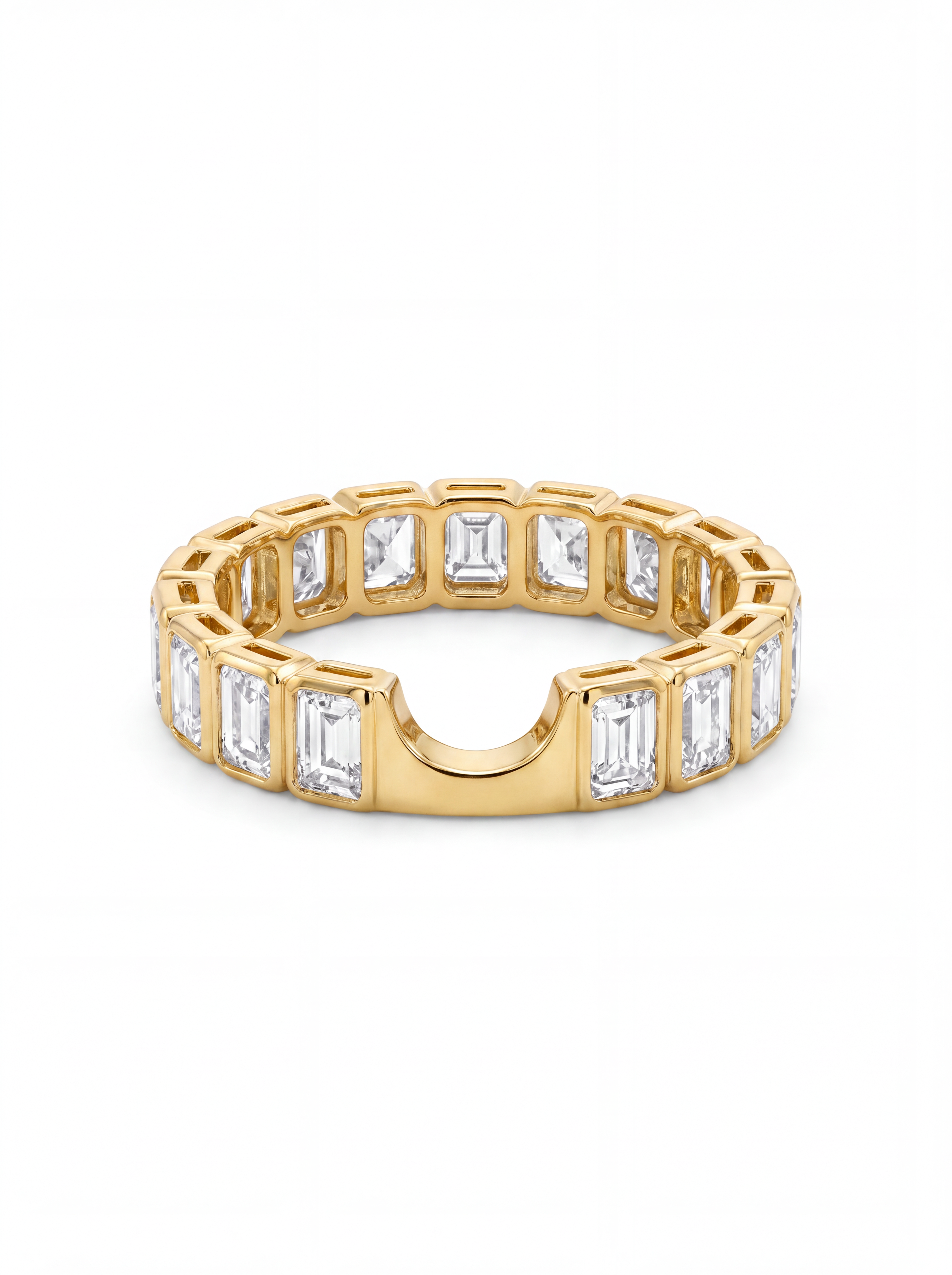 The Notched Emerald | Zero-Gap Solitaire Companion Nesting Band