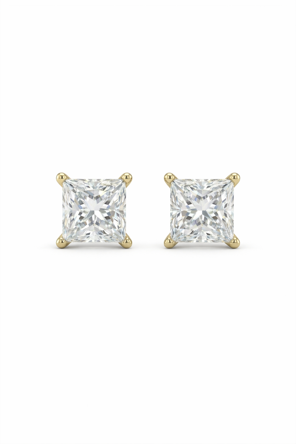 The Square | Princess-Cut Diamond Studs