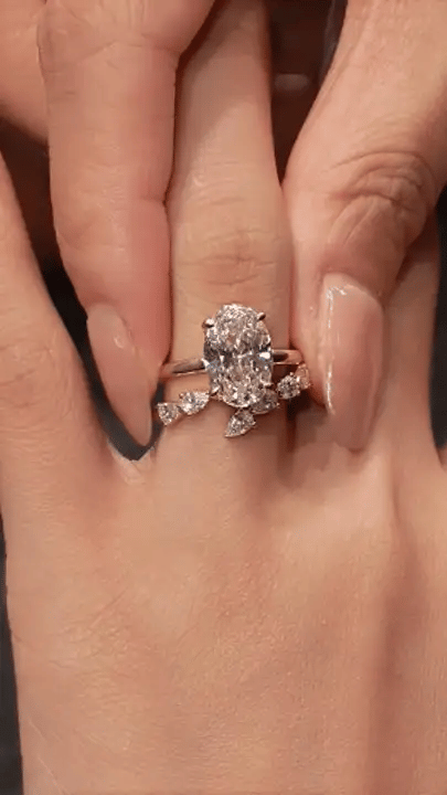The Fern | Pear-Cut Cluster Enhancer Ring