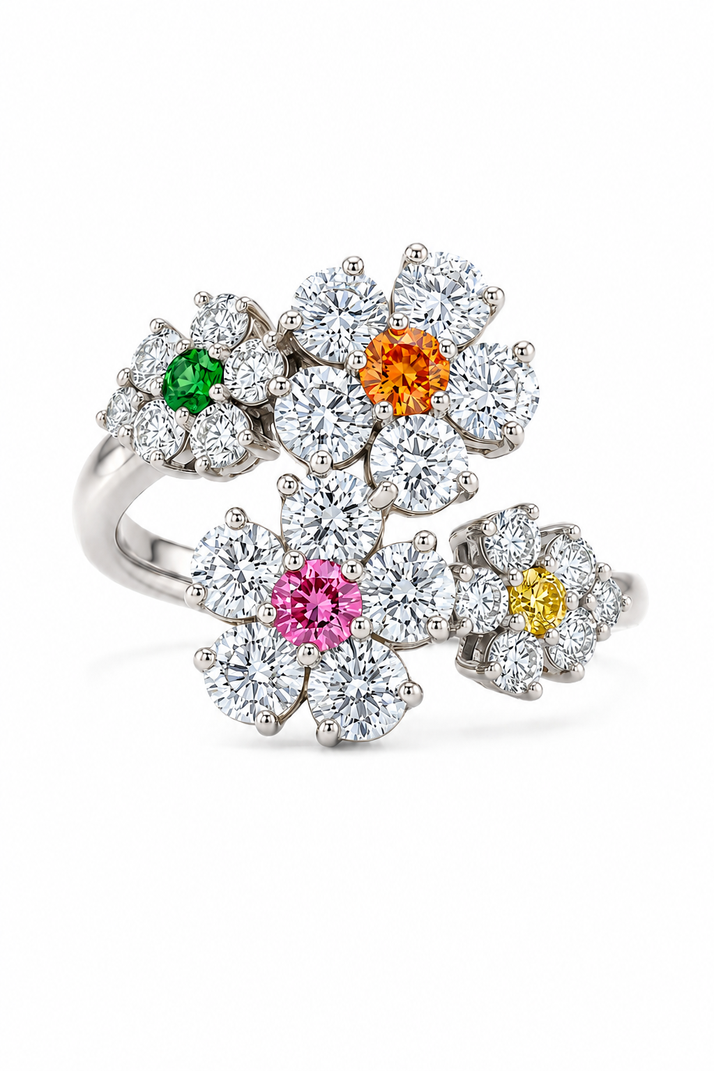 The Bouquet | Natural Multi-Gem Floral Cluster Ring