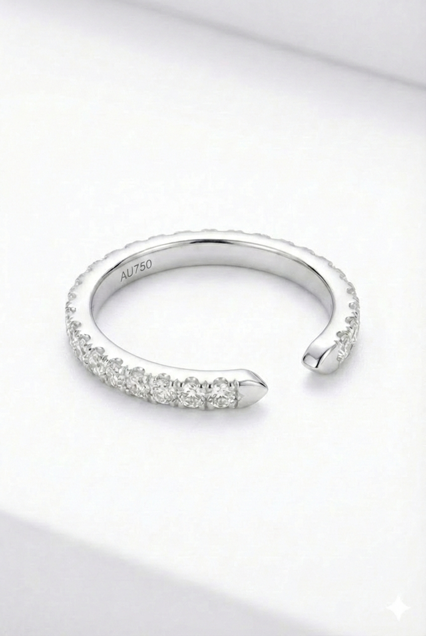 The Edge | Tapered Diamond Open Cuff