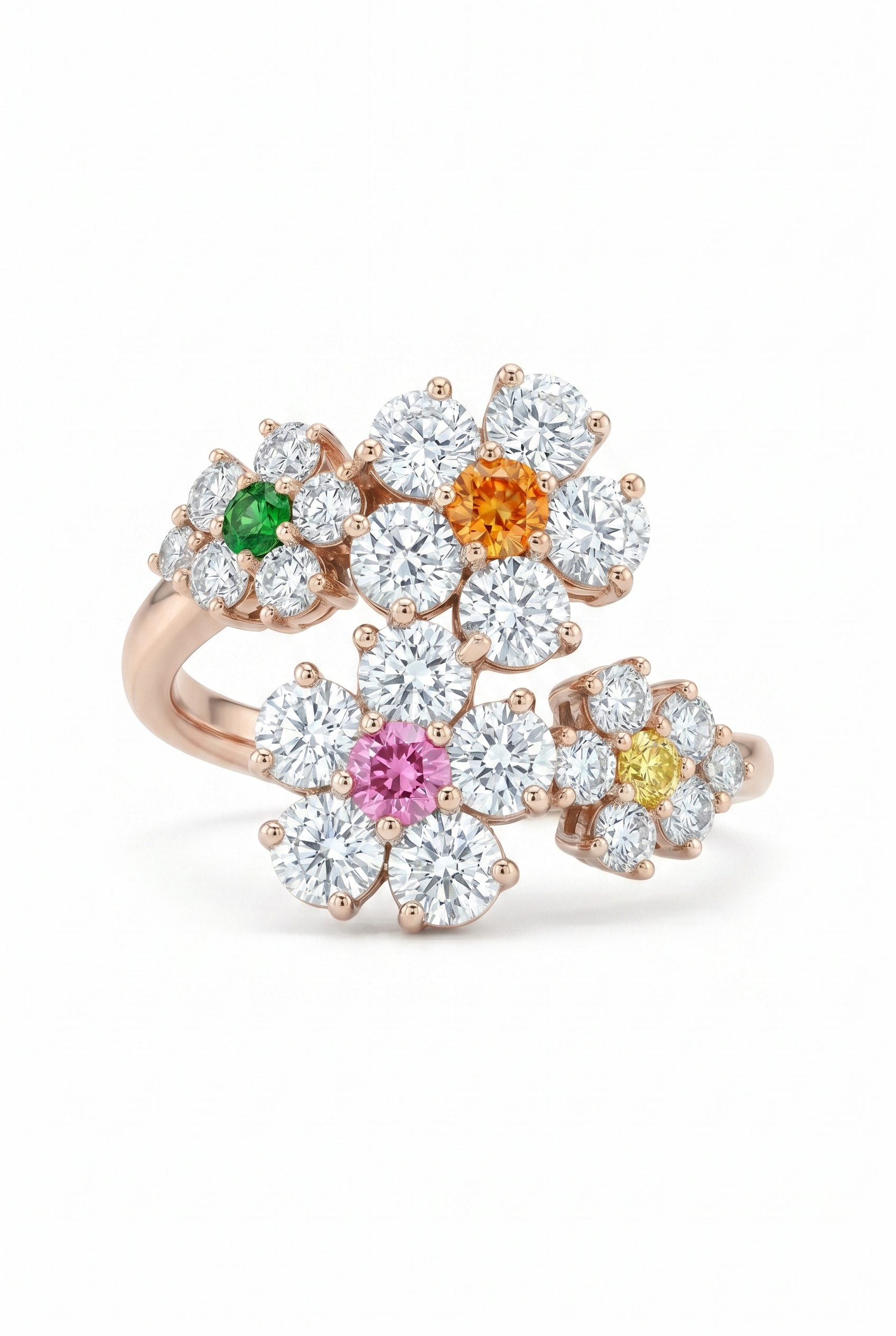 The Bouquet | Natural Multi-Gem Floral Cluster Ring