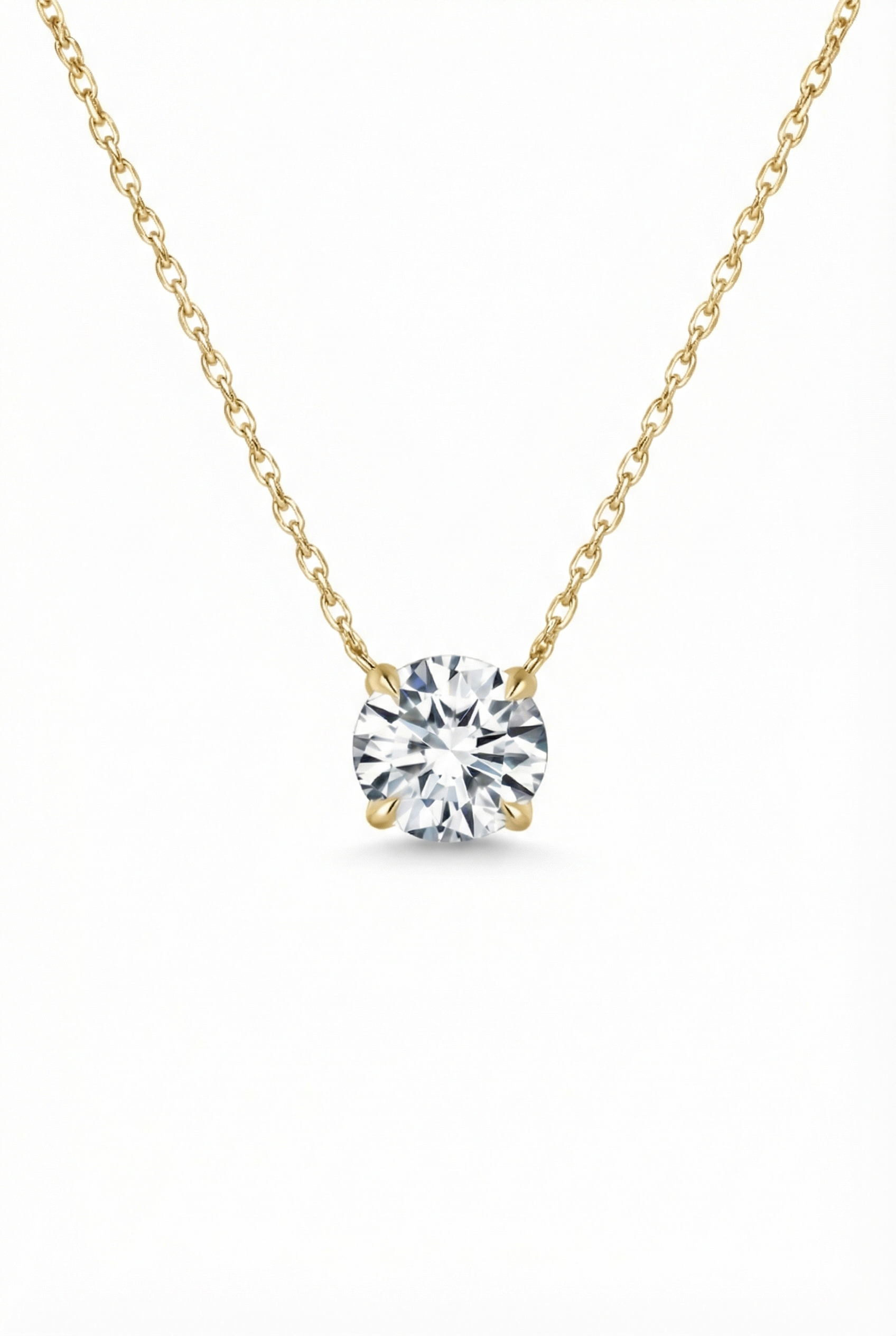 The Sol | Round Brilliant Solitaire Necklace